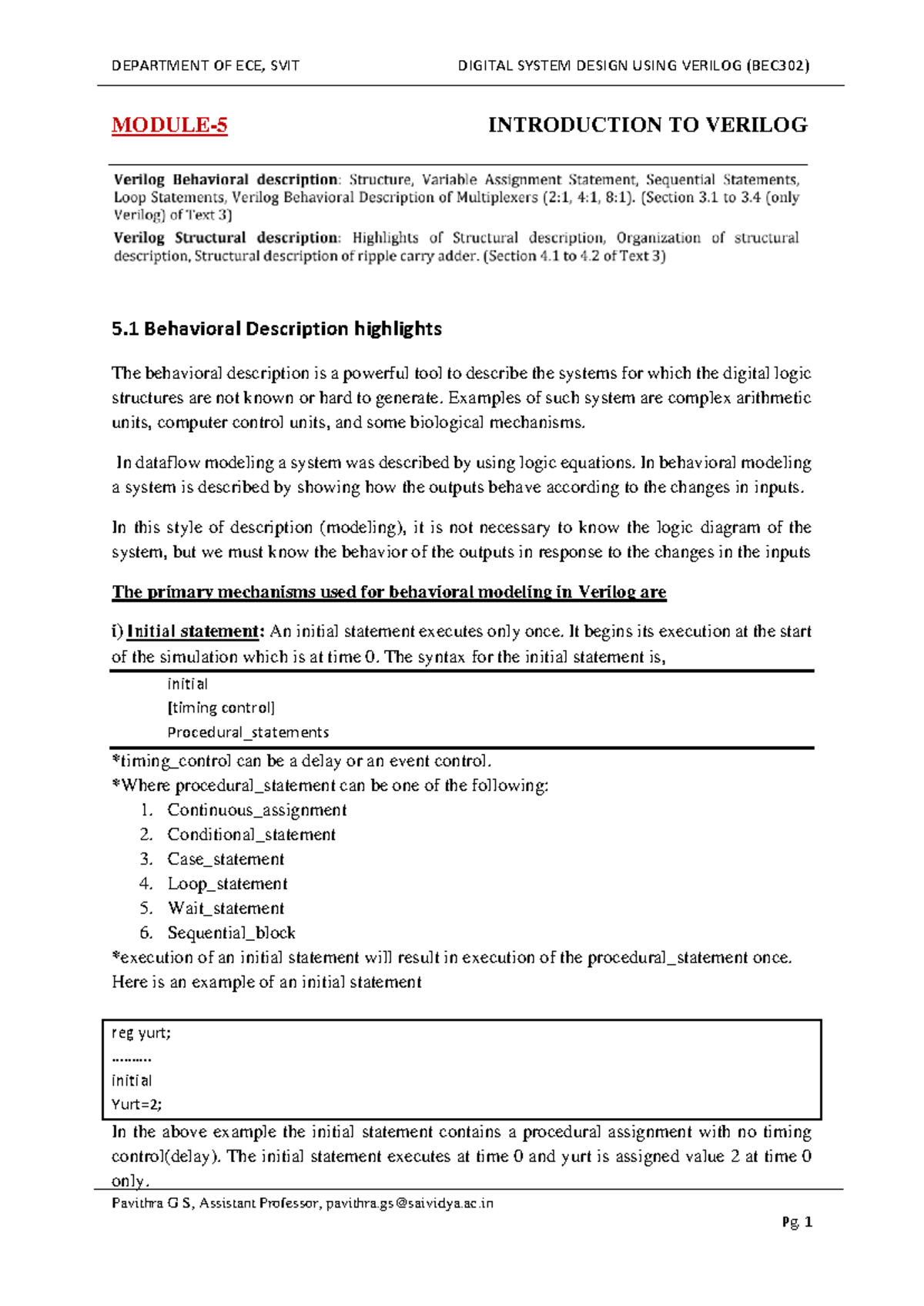 Module 5 DSDV (BEC302) - Ok i will give you Thank u - Pavithra G S ...