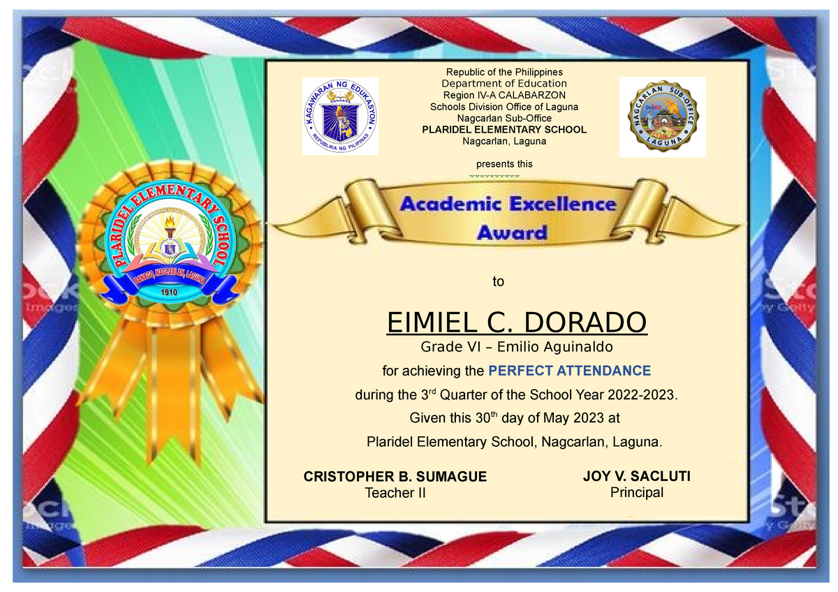 Certificate WITH Honors AND Achievers - Copy - Bachelor of Secondary ...