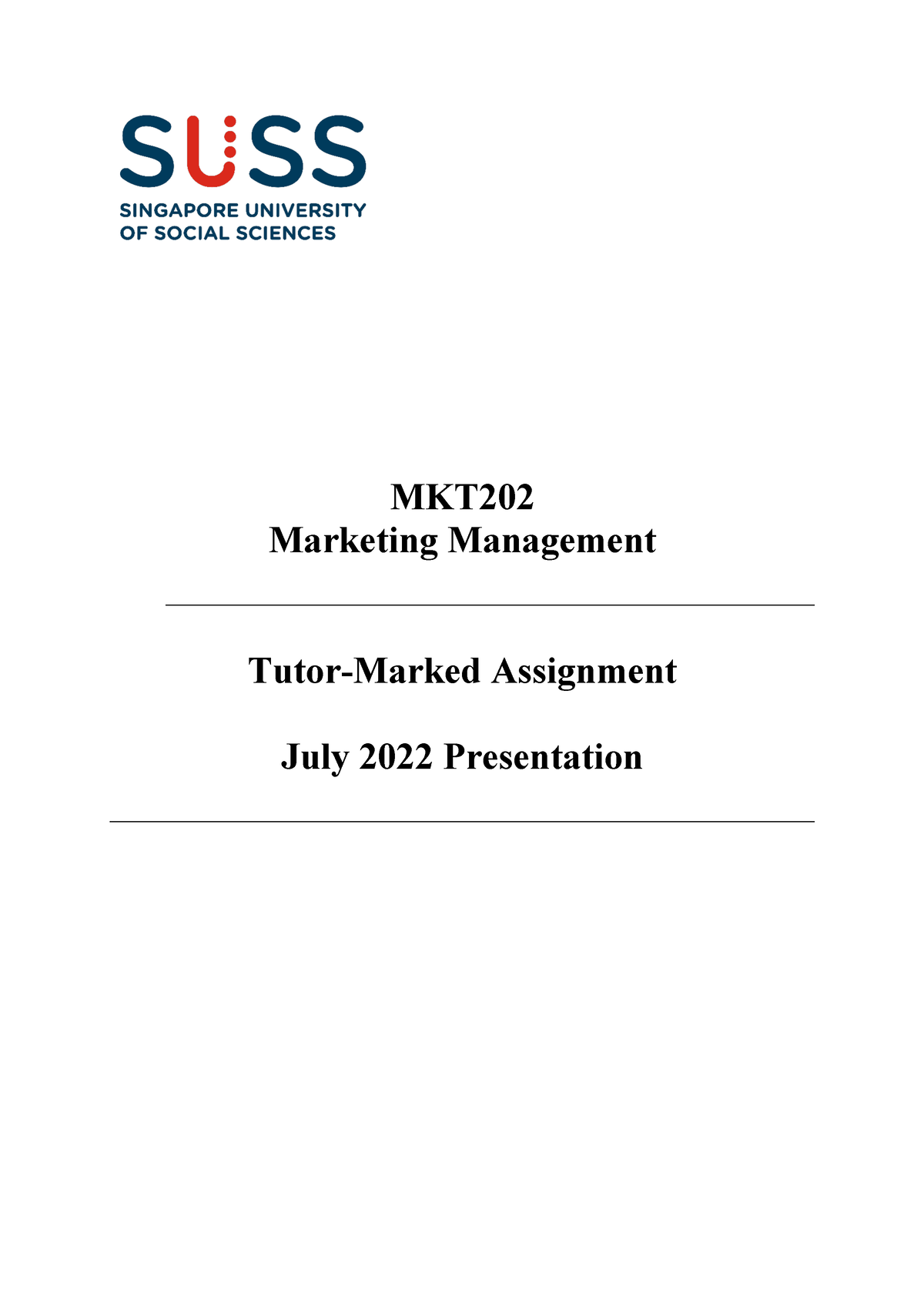 marketing management assignment dec 2022