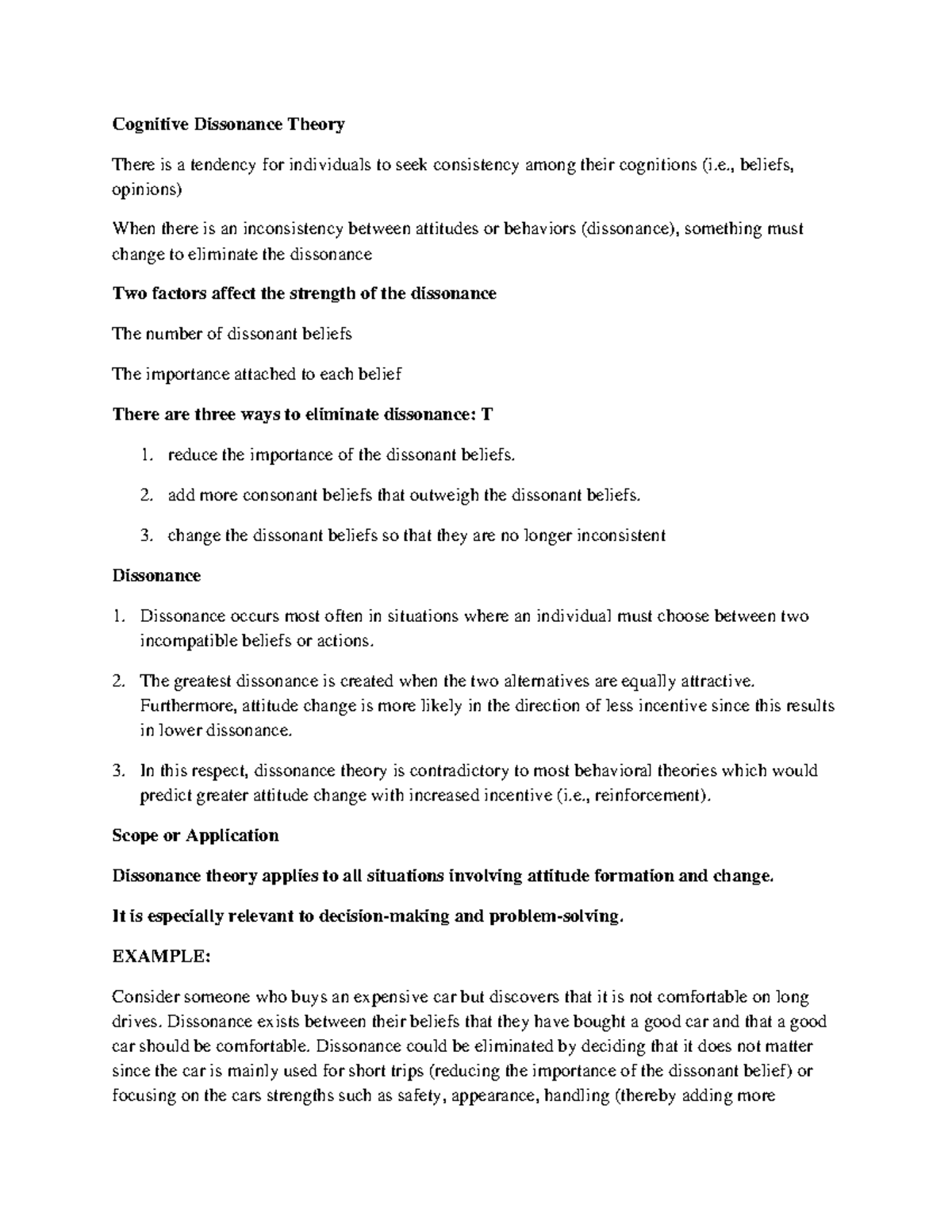 Cognitive Dissonance Theory And Persuasion Principles - Cognitive 