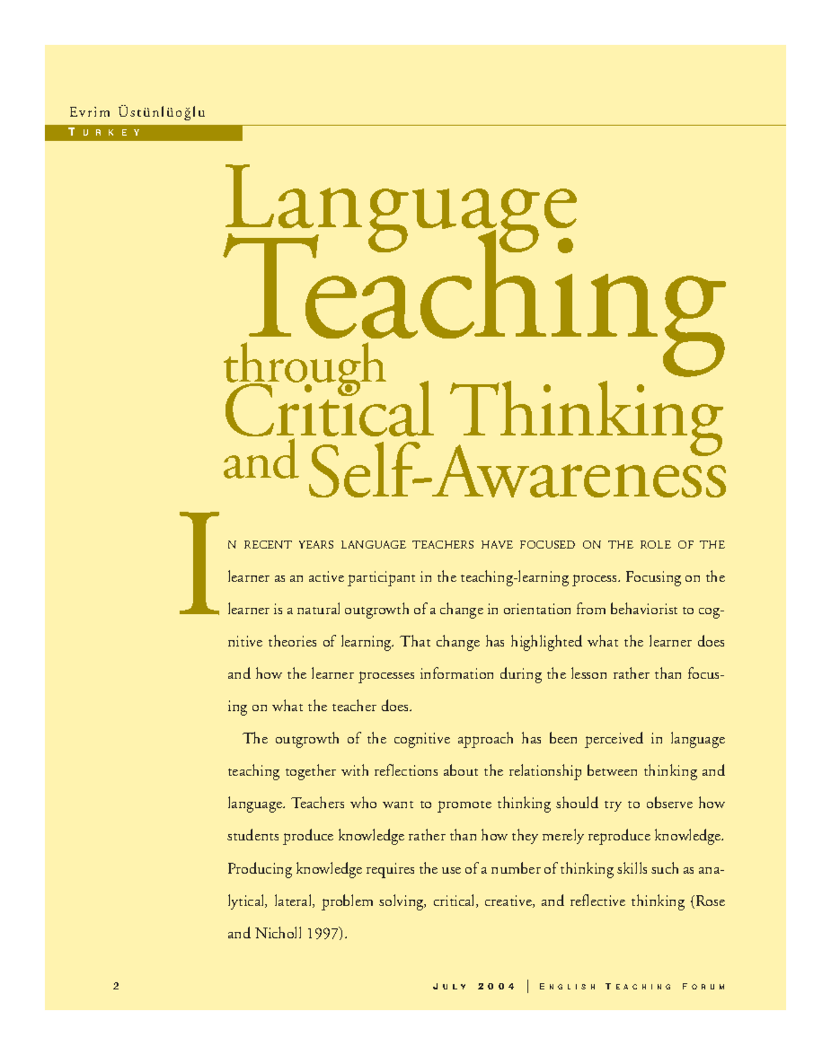 04-42-3-b - Language Teaching through Critical Thinking and Self ...