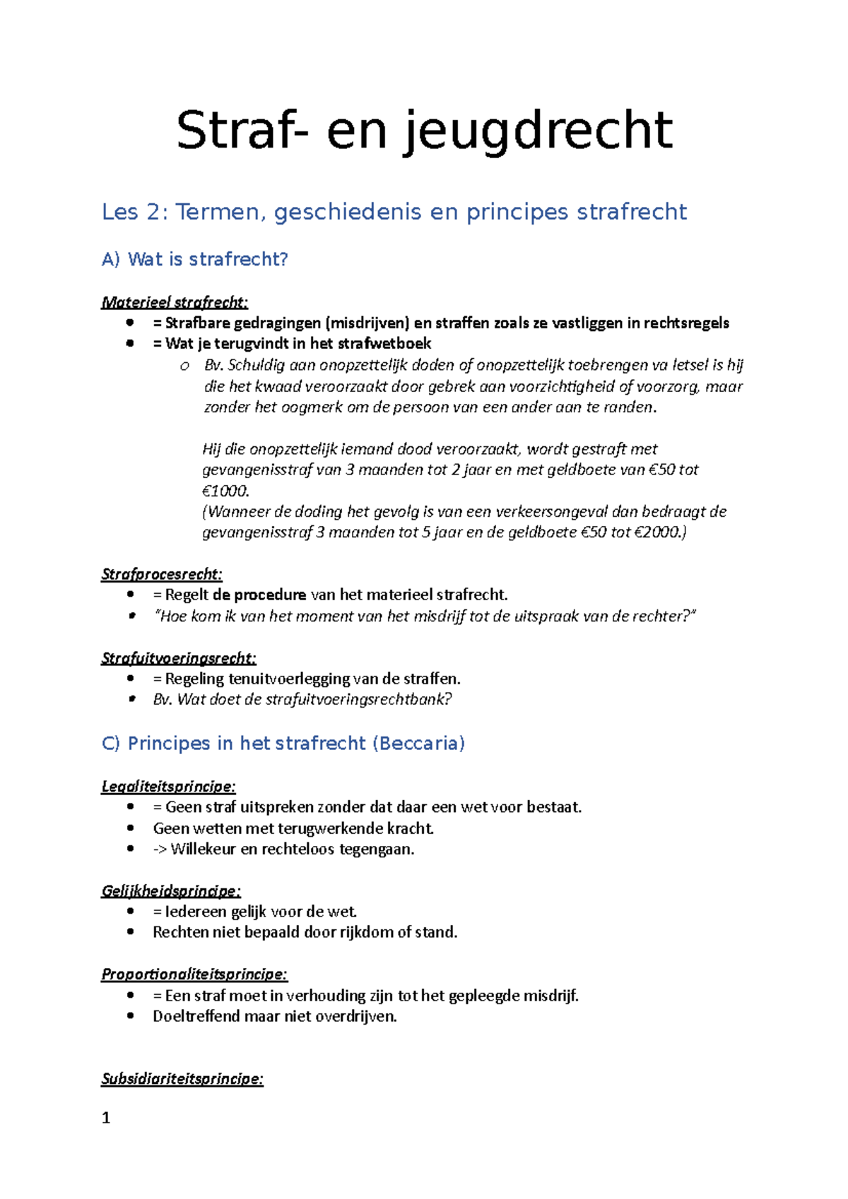 Straf En Jeugdrecht Sv Straf En Jeugdrecht Les Termen Geschiedenis En Principes