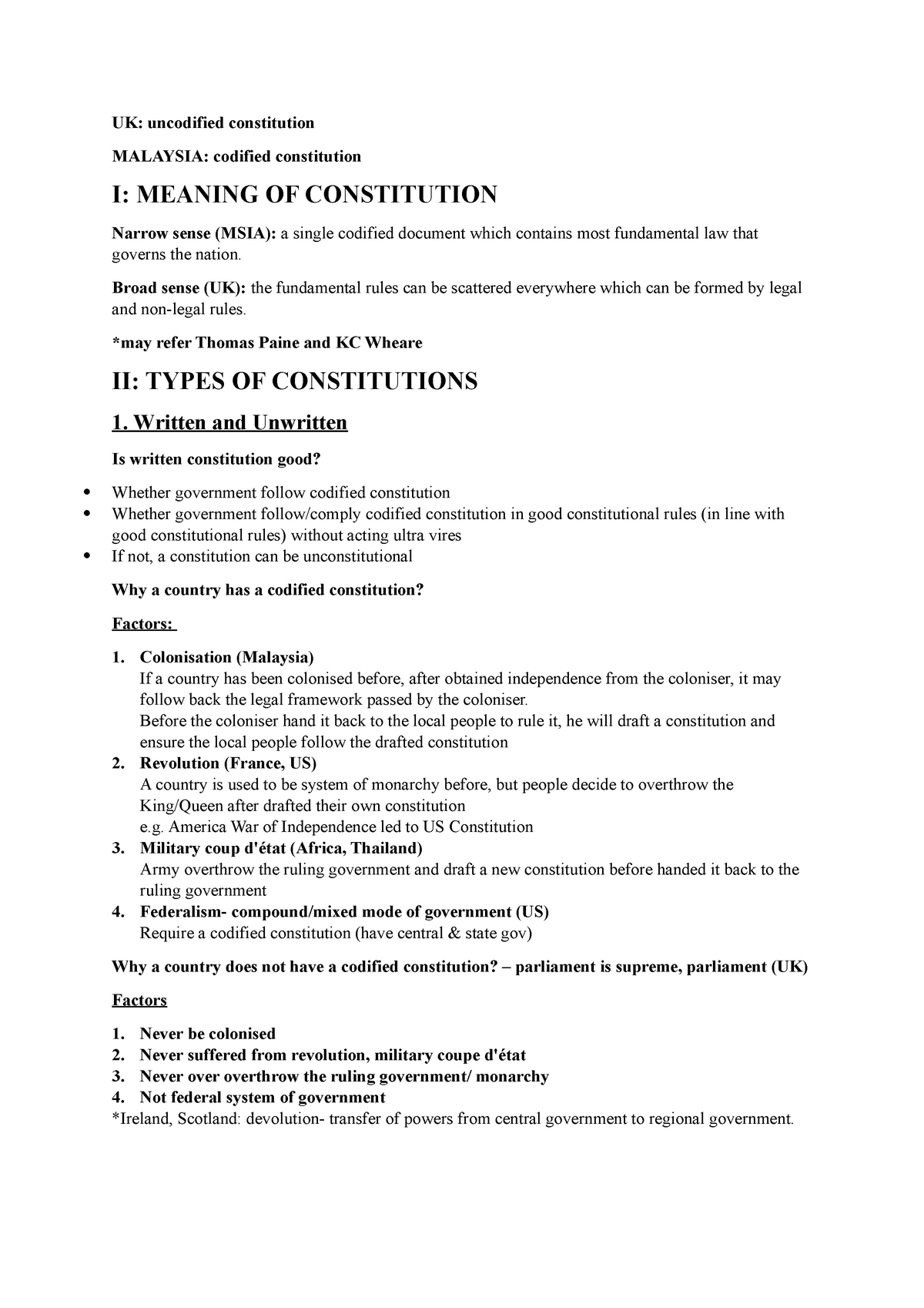 does the uk need a codified constitution essay