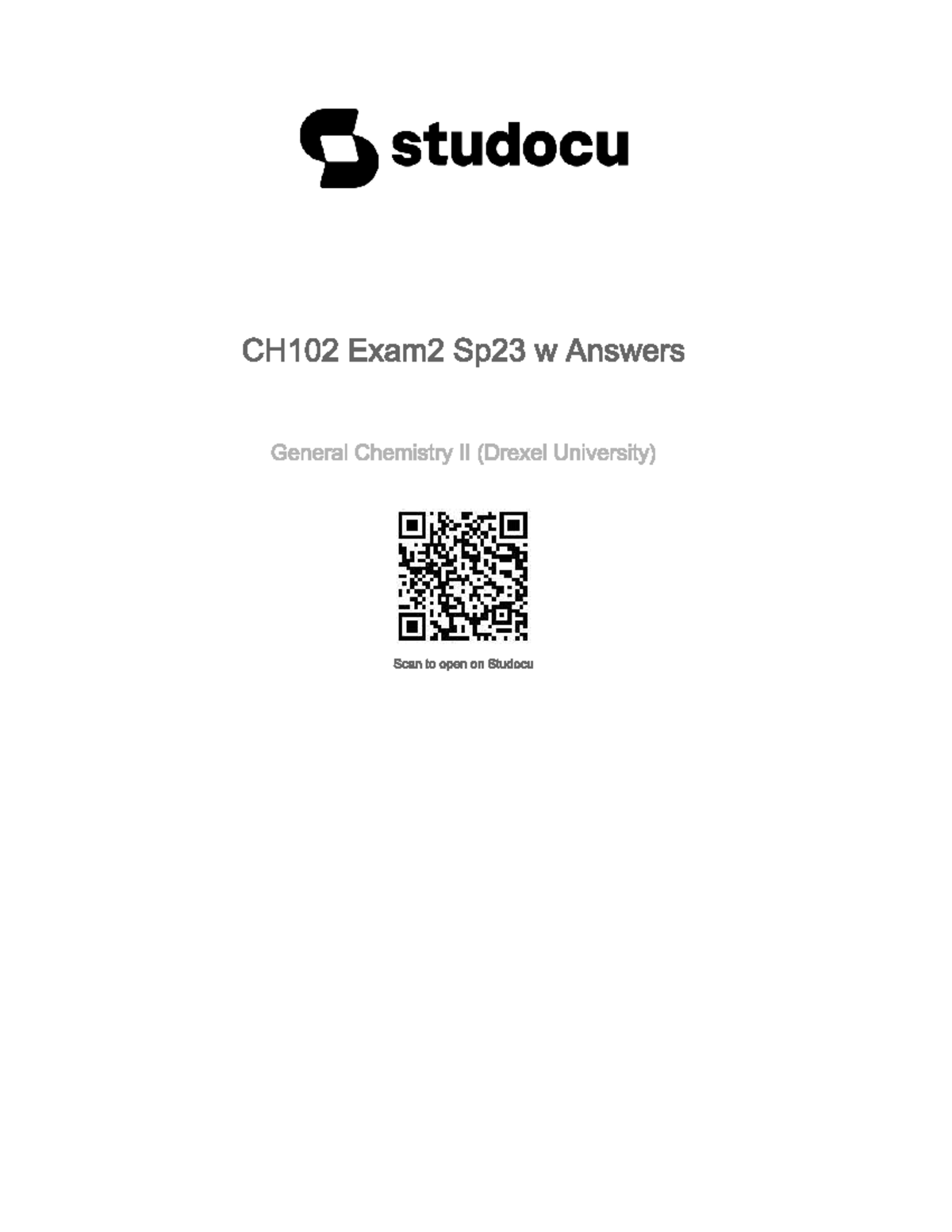 Exam 2 - 121 - CHEM 102 - Studocu