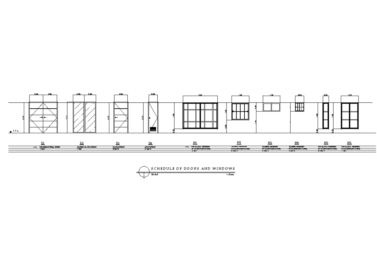 Dnw - Alakai - D Type : Wooden Panel Door 1 Set D Flush Door 8 Sets 2 