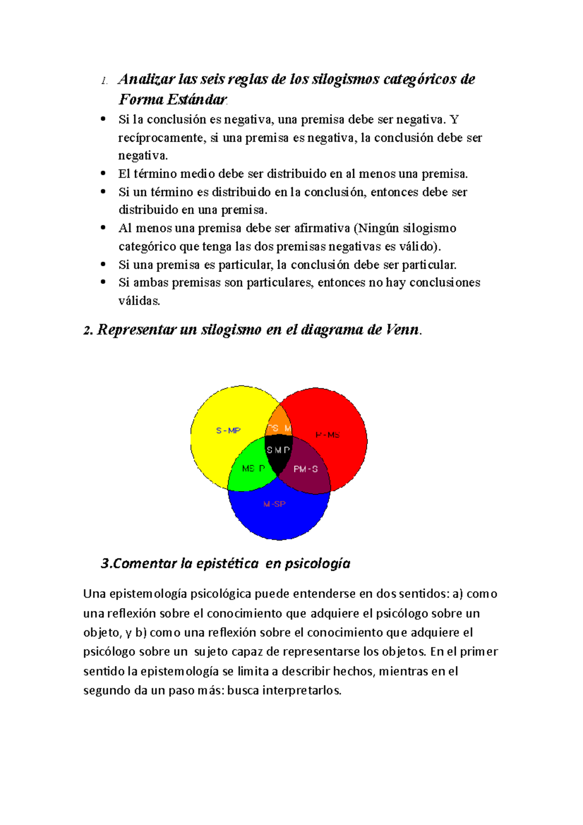 Analisis De Los Silogismos Tarea 5 - 1. Analizar Las Seis Reglas De Los ...