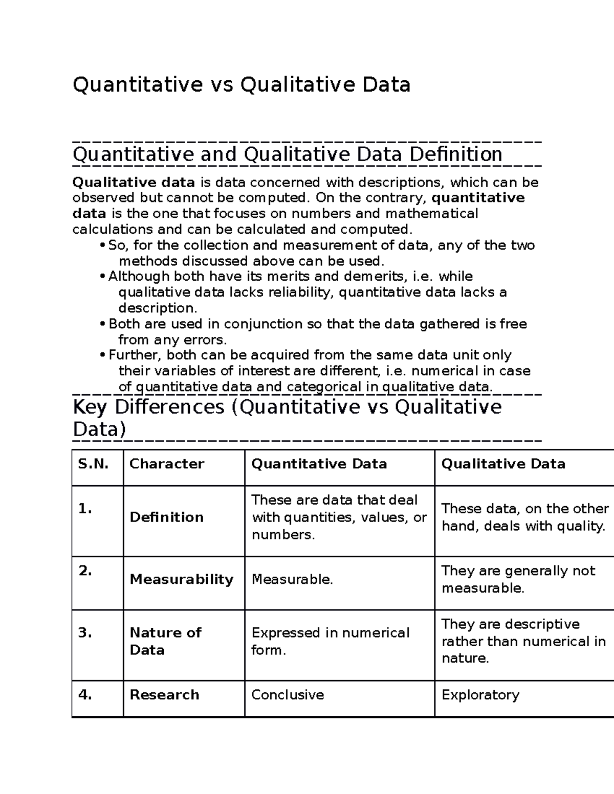 Quantitative vs Qualitative Data - Quantitative vs Qualitative Data ...