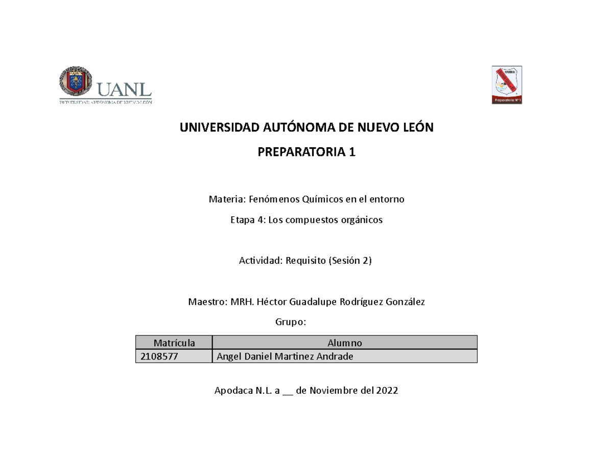 Actividad de requisito Sesión 2 Etapa 4 - UNIVERSIDAD AUTÓNOMA DE NUEVO ...