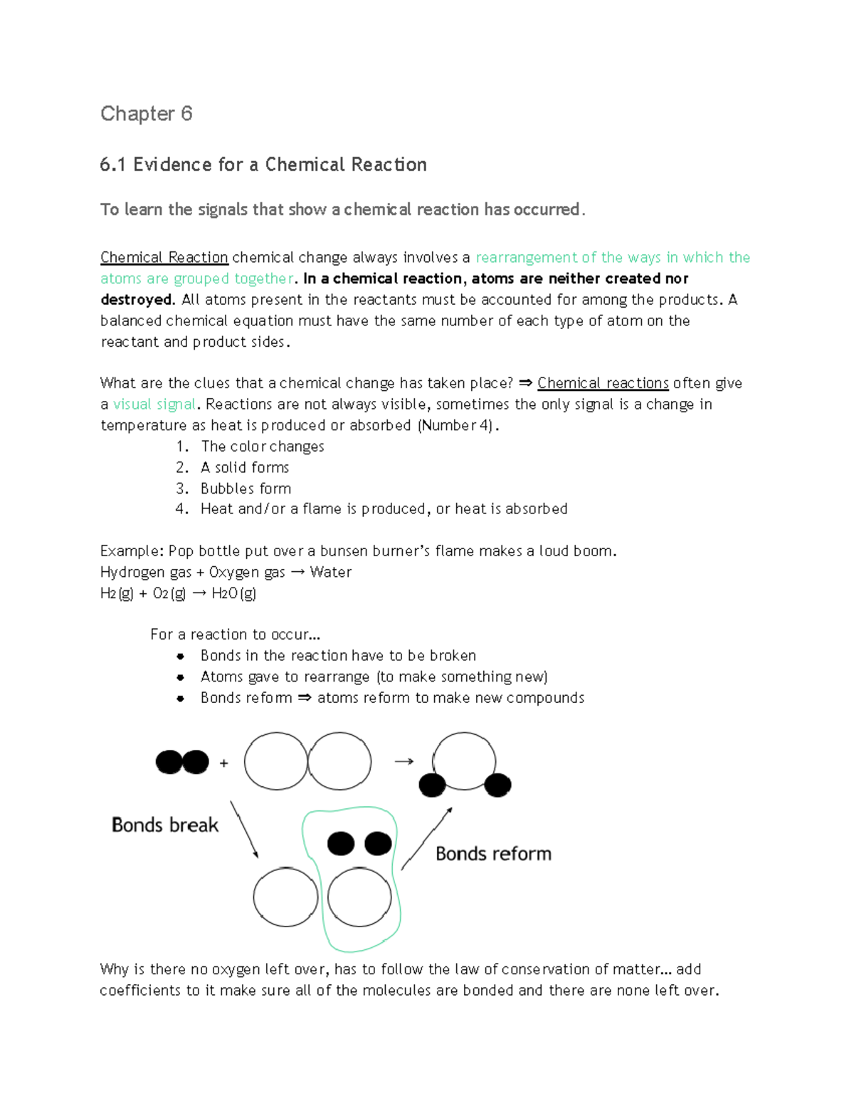 Chapter 6 practice notes from book and lecture - Chapter 6 6 Evidence ...