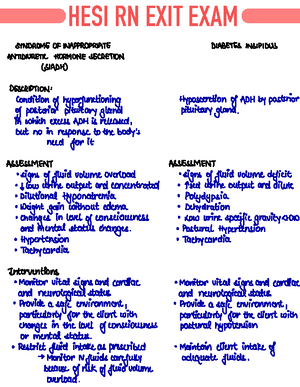 HESI EXIT EXAM Second Attempt Notes - RN EXIT HESI 1ST ATTEMPT NOTES HF ...