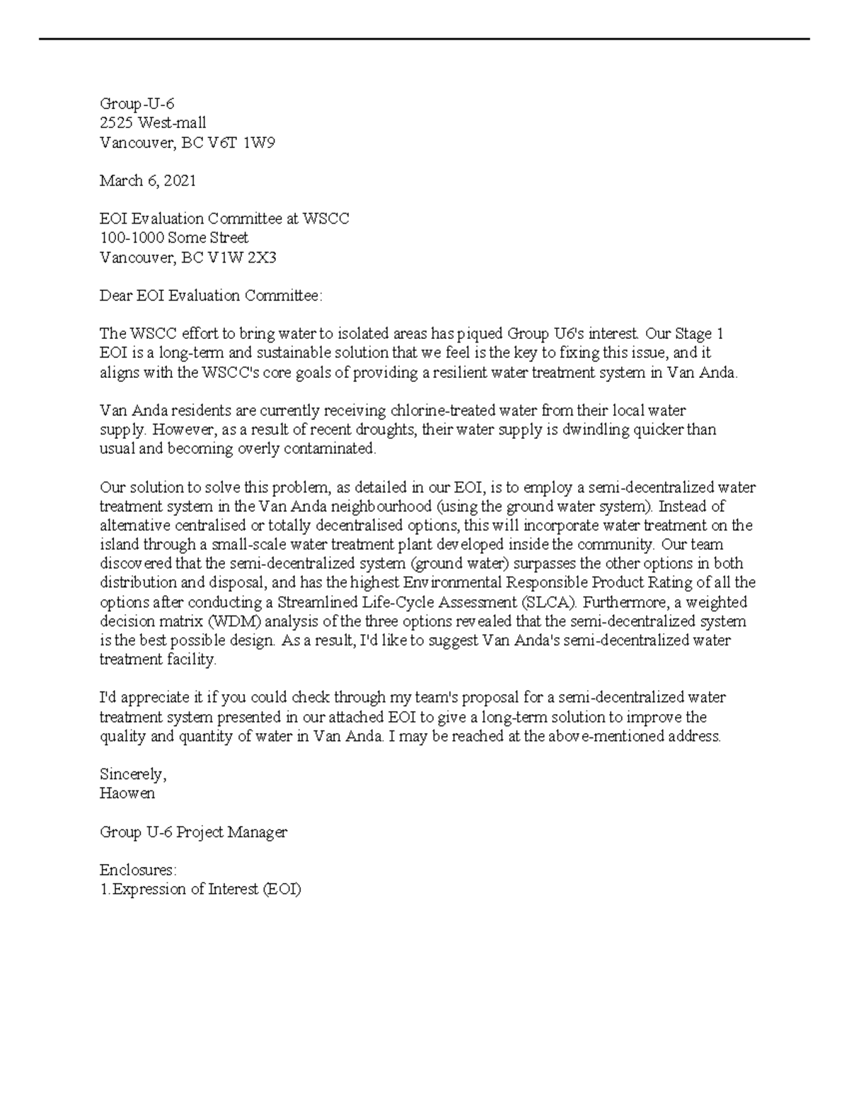 Letter of Transmittal 20220313142831 - Group-U- 2525 West-mall ...