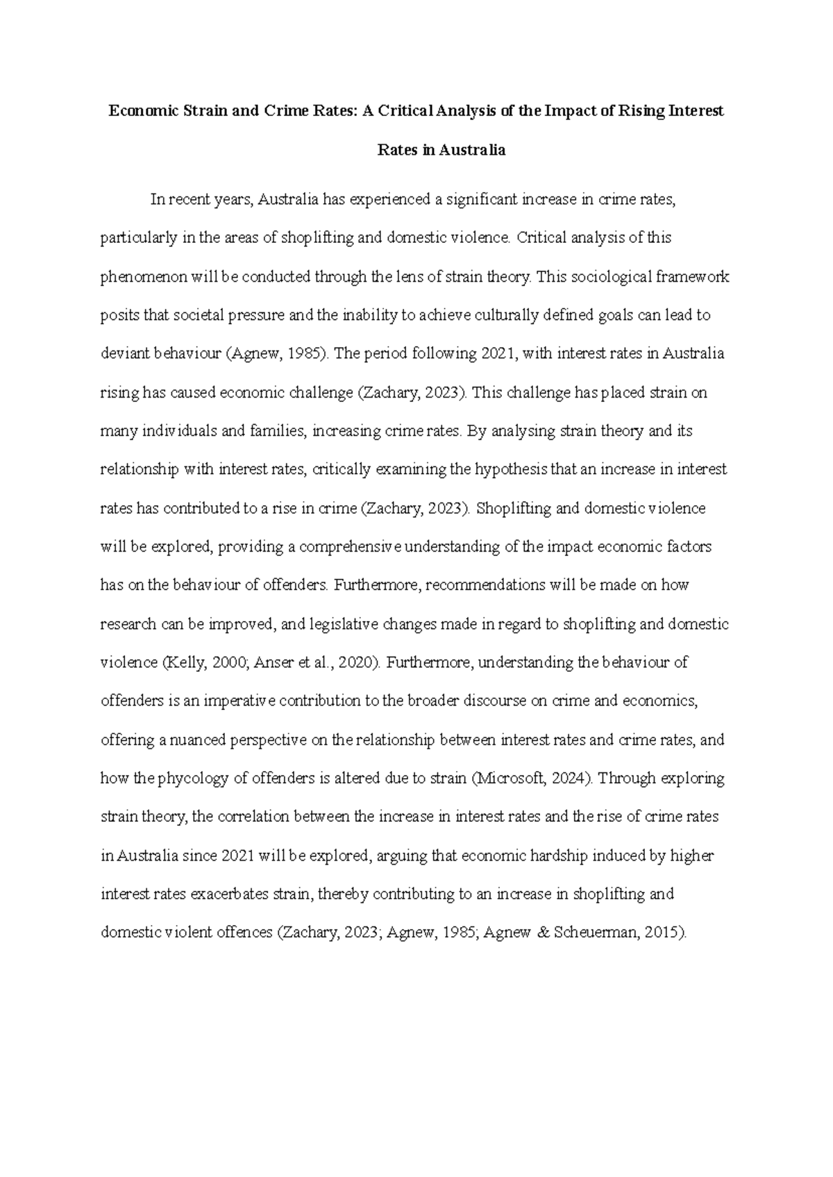 essay on crime rate