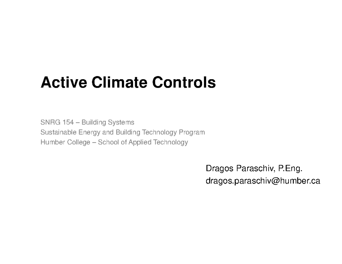 SNRG 154 08 - pdf version - Active Climate Controls SNRG 154 – Building ...