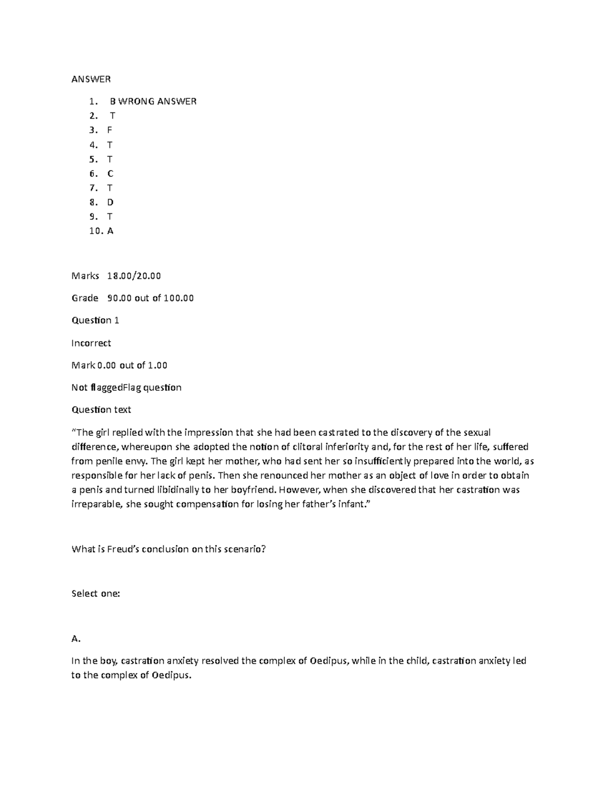 Phyed6103 Individual dual sports - ANSWER 1. B WRONG ANSWER 2. T 3. F 4 ...