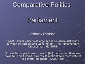 UK - 1 - Lecture note Week 10 - COMPARATIVE POLITICS Lecture 1 ...