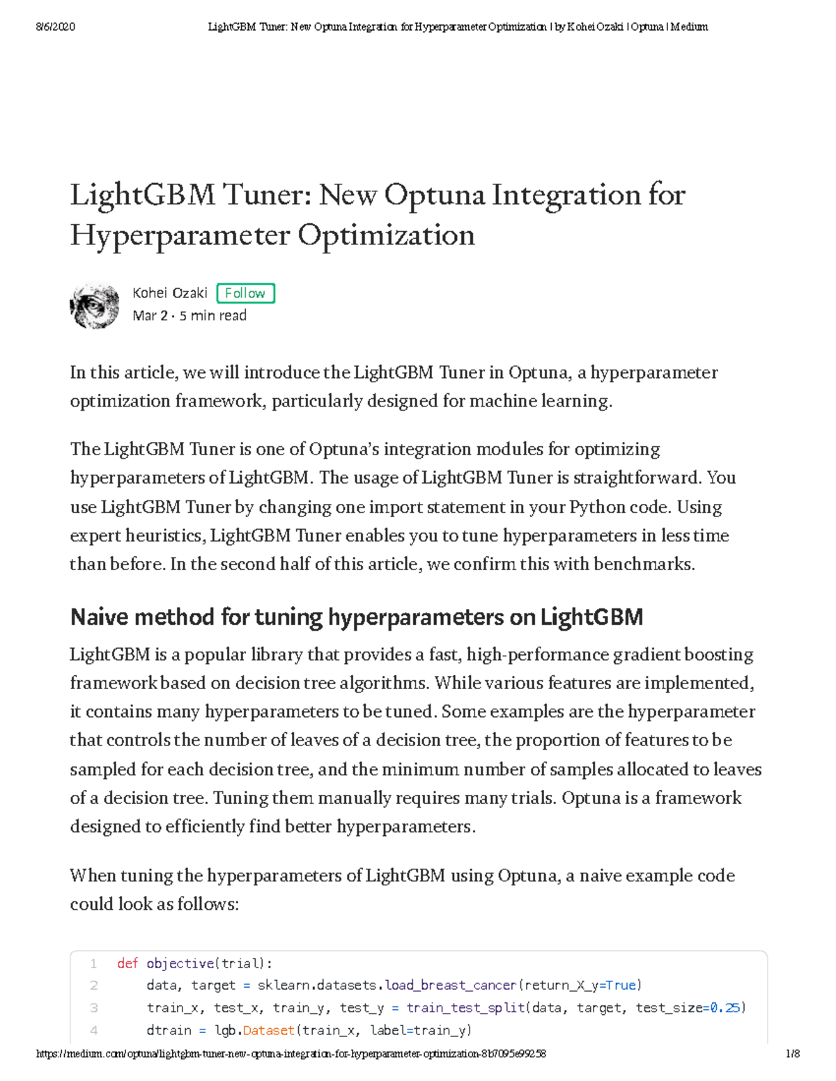 Light GBM Tuner New Optuna Integration for Hyperparameter Optimization ...
