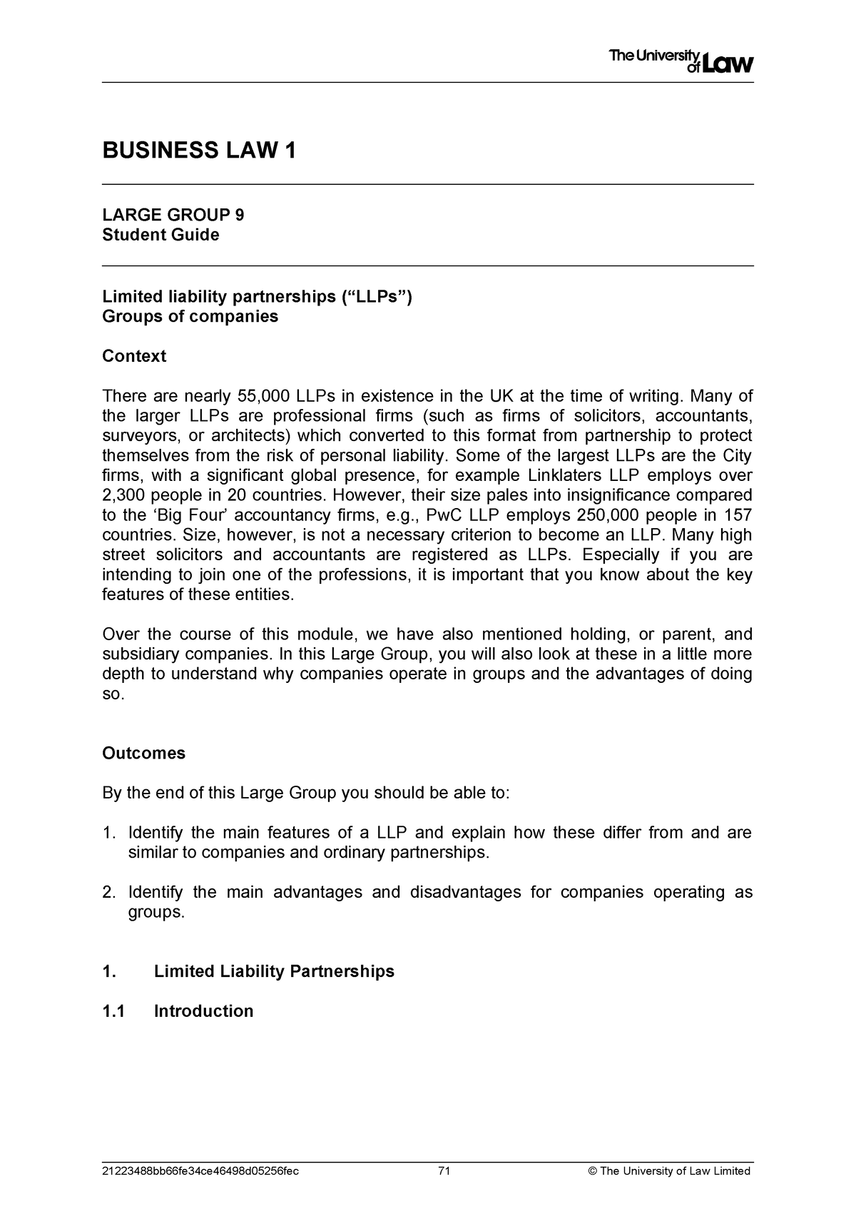 2223 Bus1 Lg09 Ce01 Student Guide - BUSINESS LAW 1 LARGE GROUP 9 ...