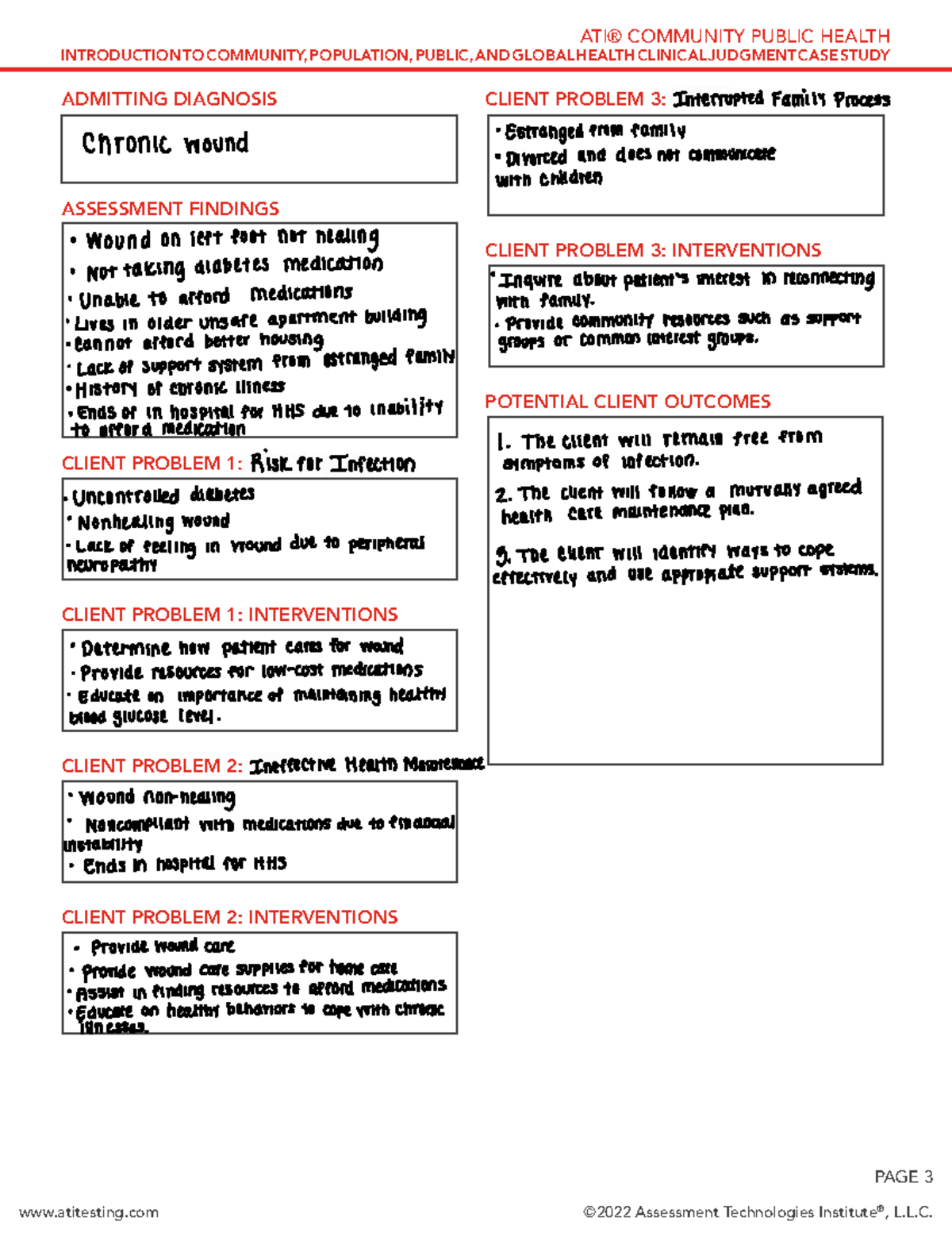 ati video case study levels of prevention