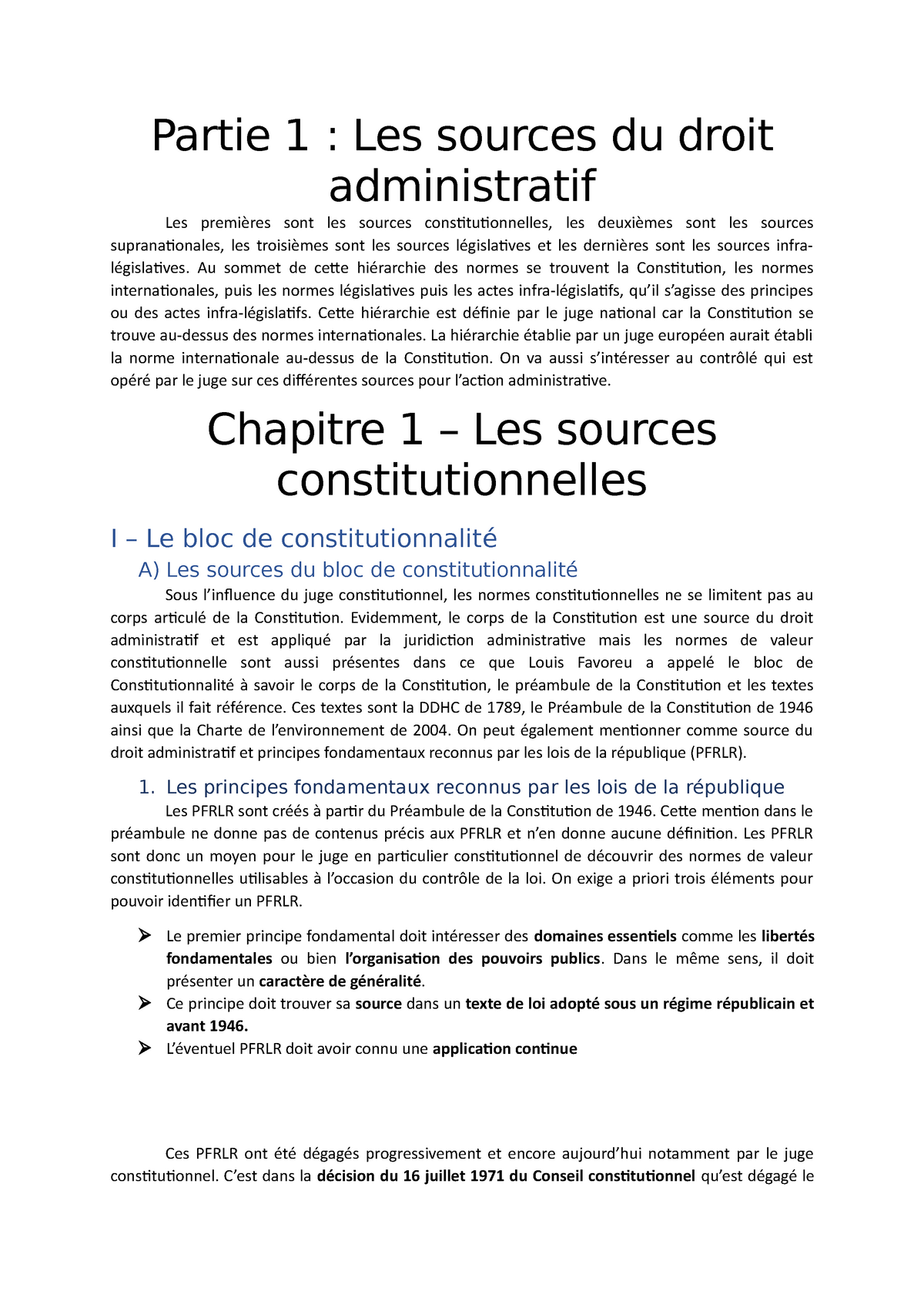 les sources du droit administratif dissertation