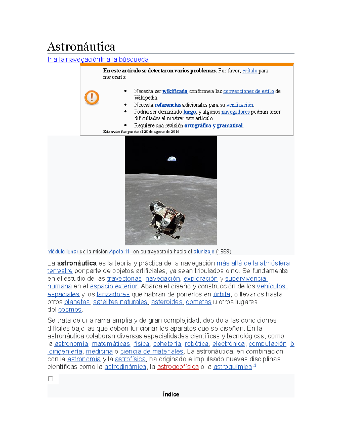 Astronáutica - La Astronáutica - Astronáutica Ir A La NavegaciónIr A La ...