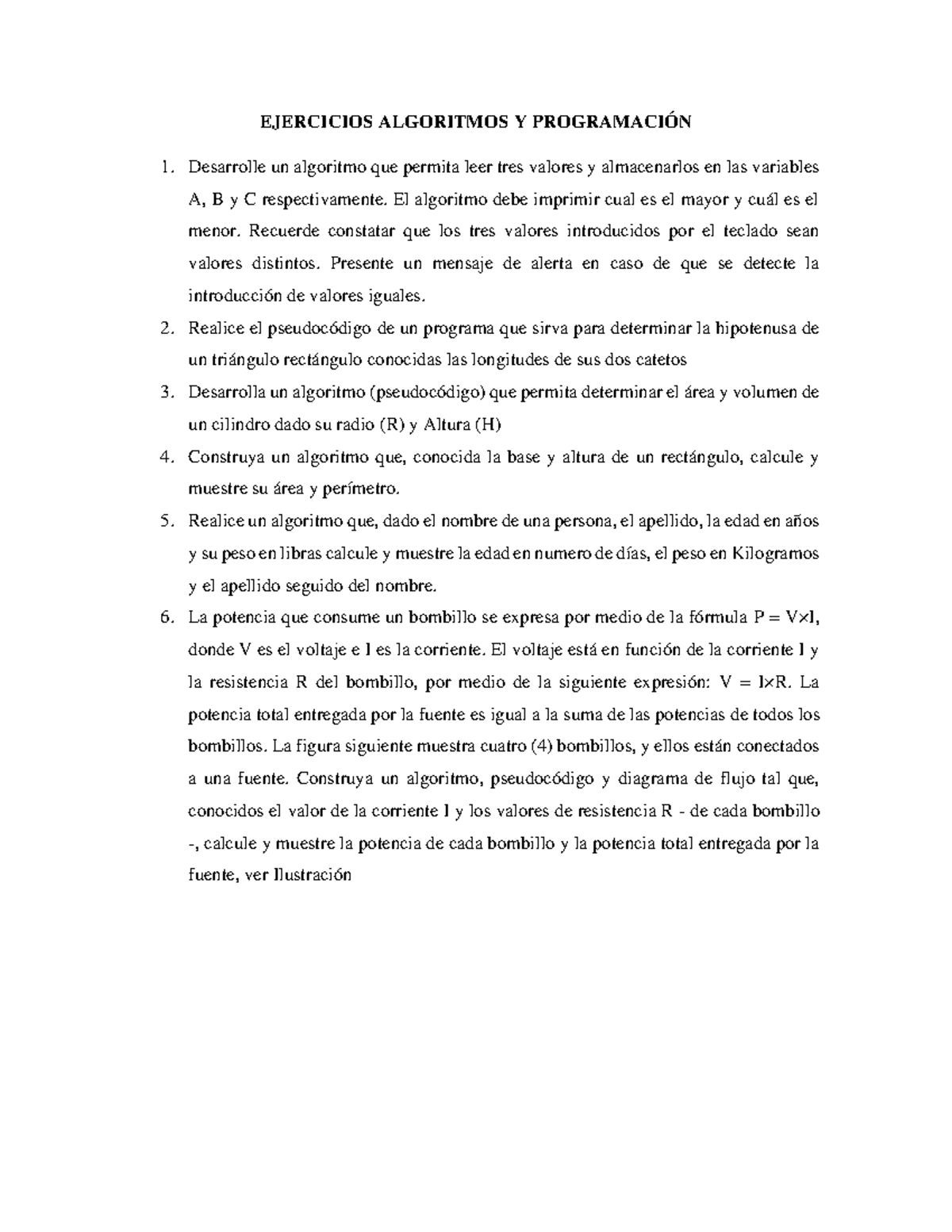 Ejercicios Algoritmos Y Programación - EJERCICIOS ALGORITMOS Y ...