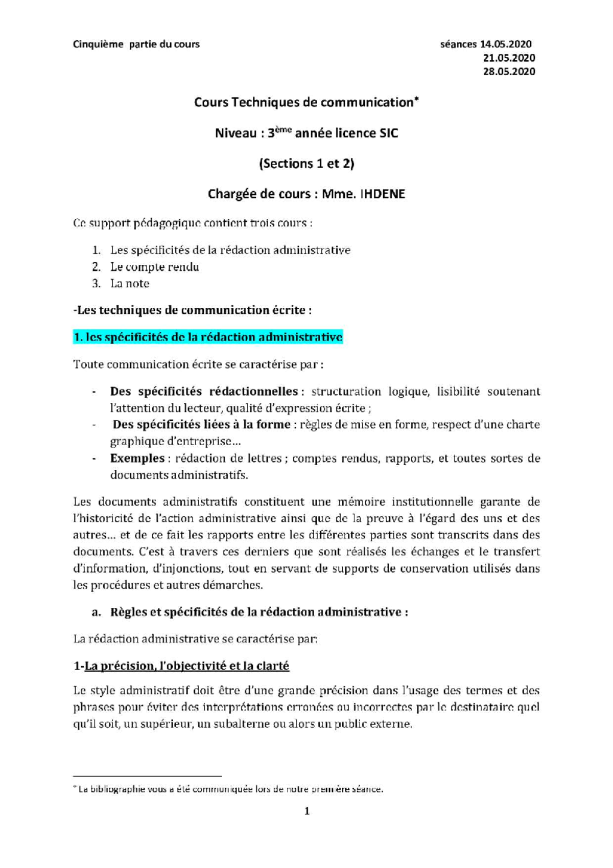 Cours Techniques De Communication 7-8-9 - Techniques D'expression Et De ...