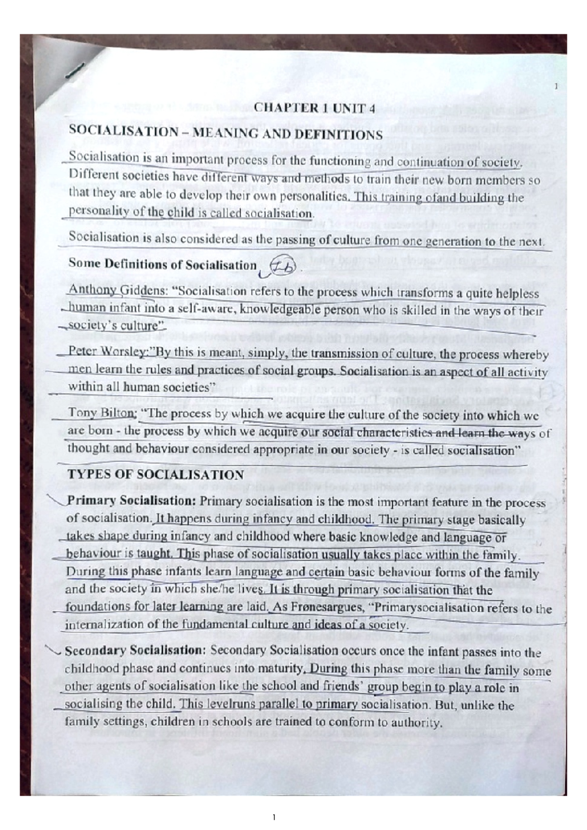 Unit 4 - General notes on sociology related terms and concepts ...