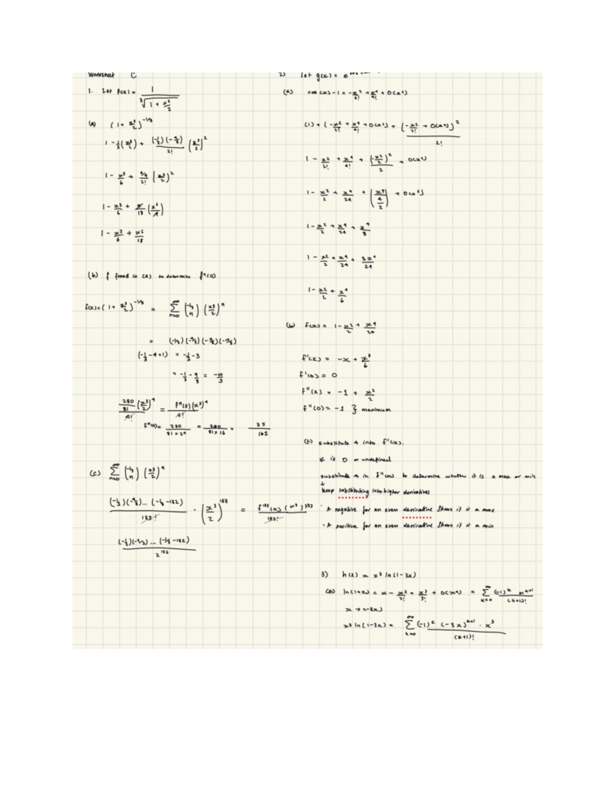 HW03 Math 1400 - Worksheet C workings - worksheet C 2) let 1. Let fax ...