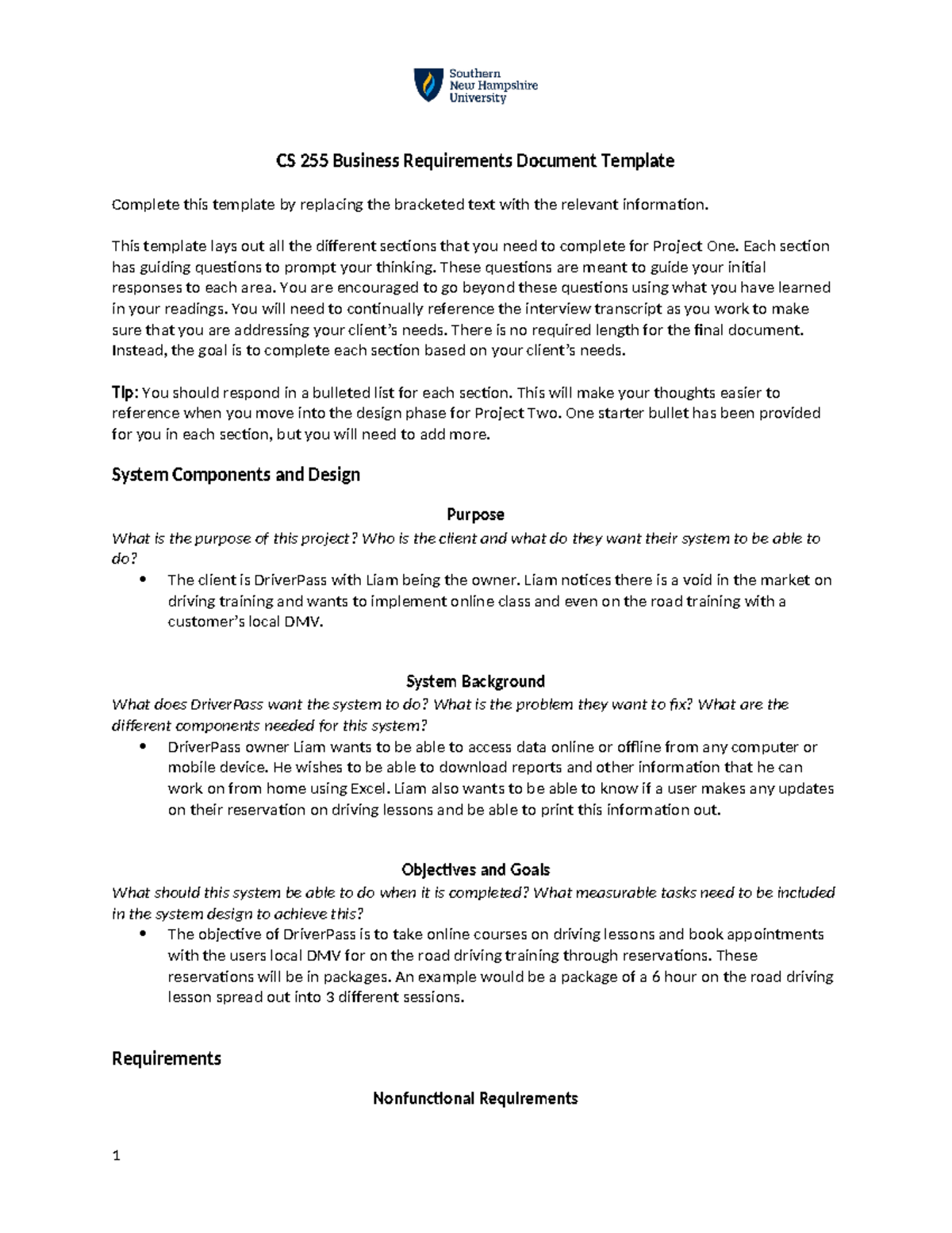 fin 320 practice notes i took - CS 255 Business Requirements Document ...