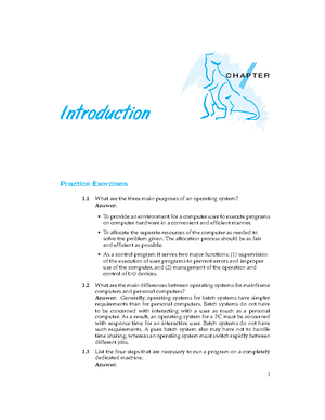 Excersie solution - 1 C H A P T E R Introduction Practice Exercises 1 ...