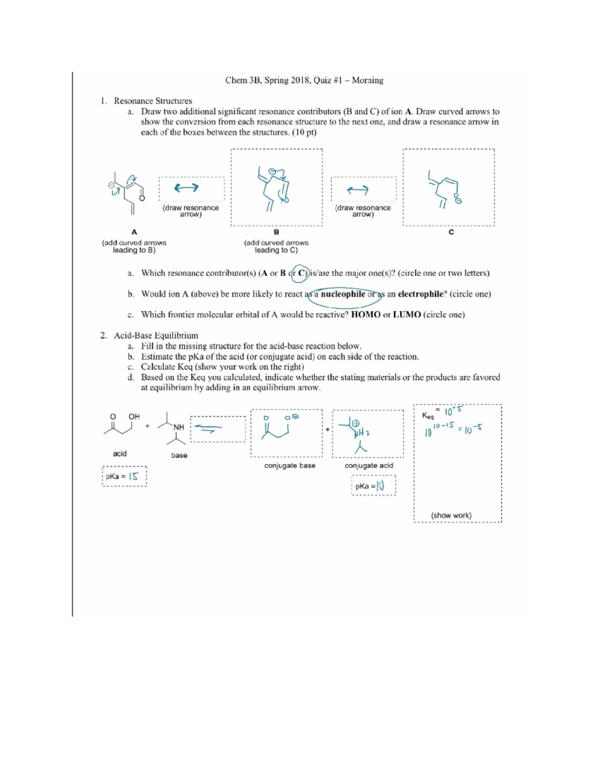 Chem 3b. Quiz 1 - Quiz 1 Of Weekly Quizzes For Chem 3b - Chem 3B ...