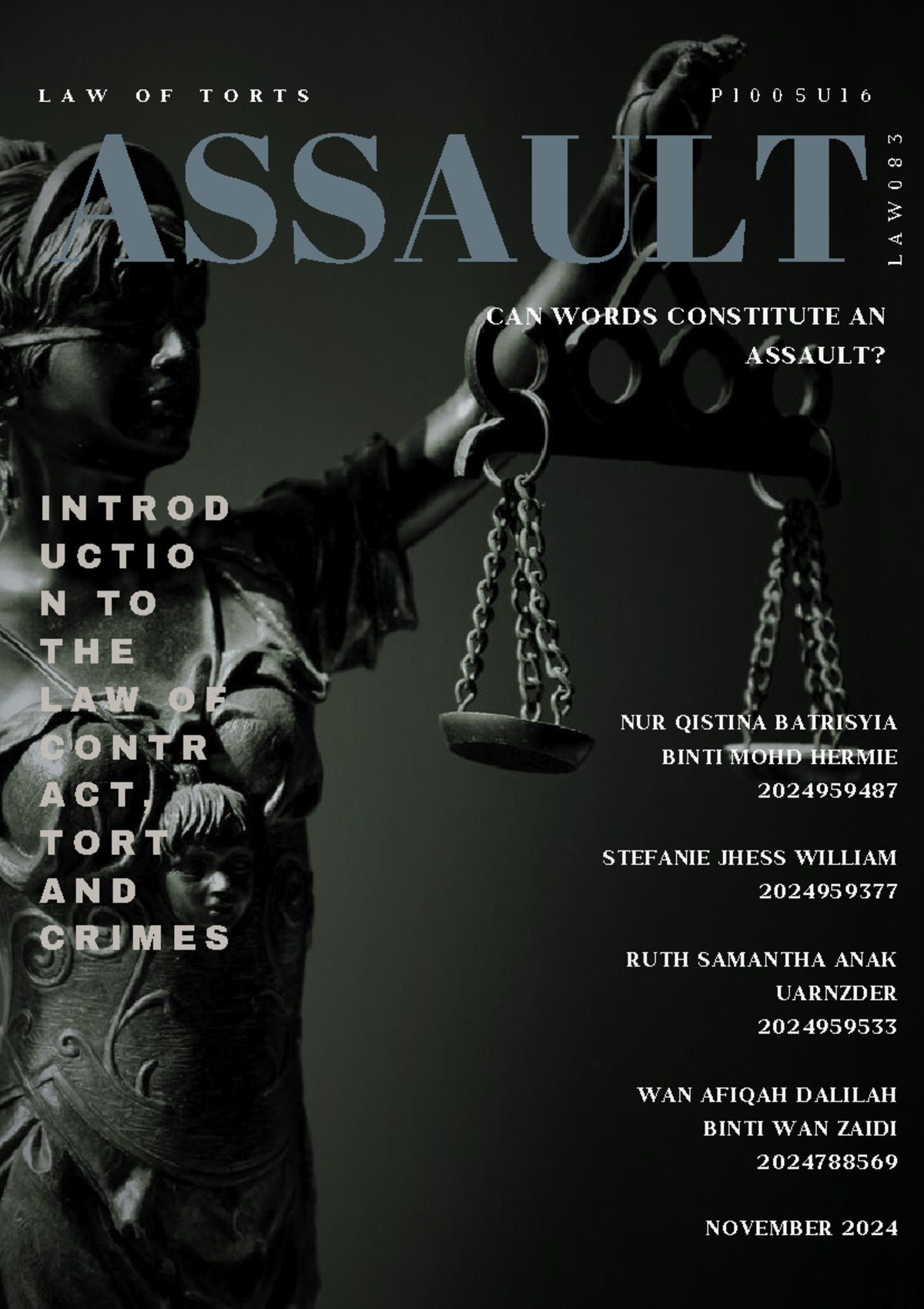 Assault - takyah tgok plis - ASSAULT L A W O F T O R T S CAN WORDS ...