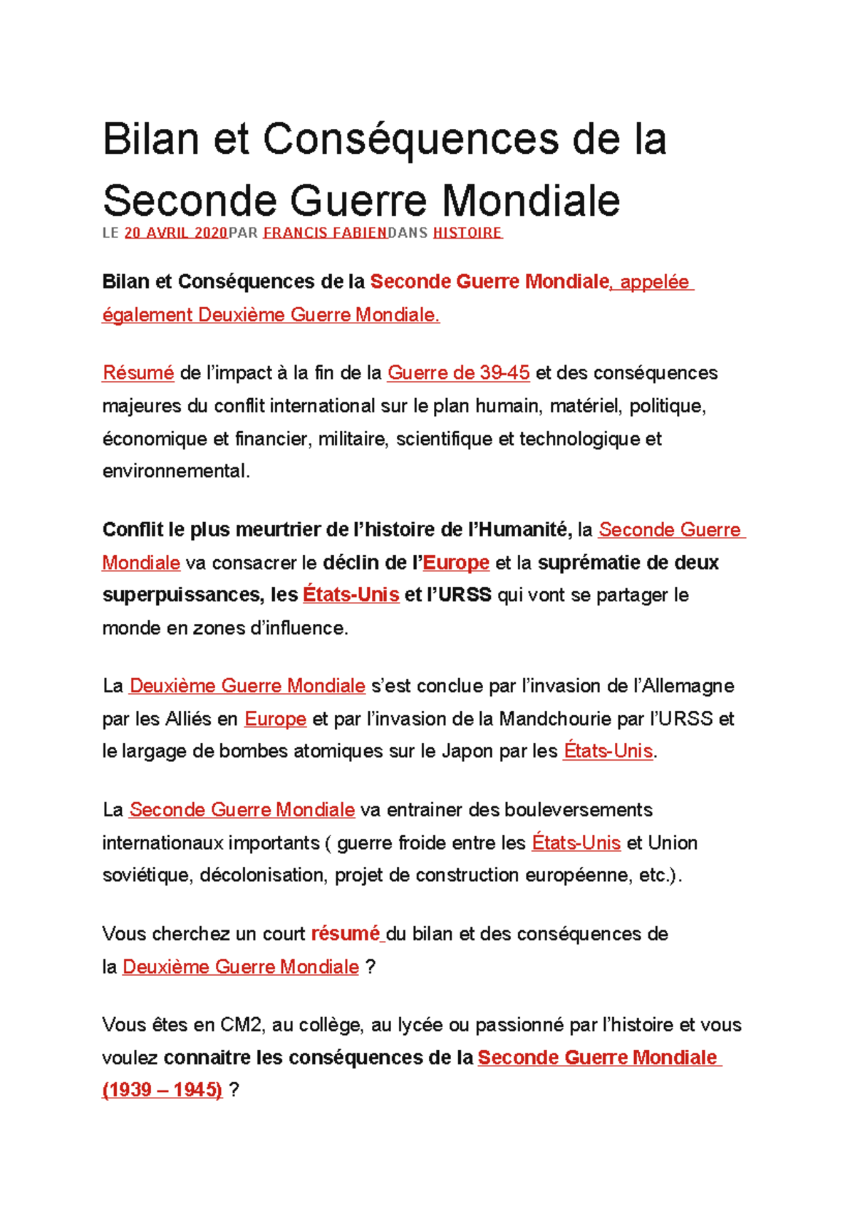 Quel Est Le Bilan Moral De La Seconde Guerre Mondiale? – CXIJCO
