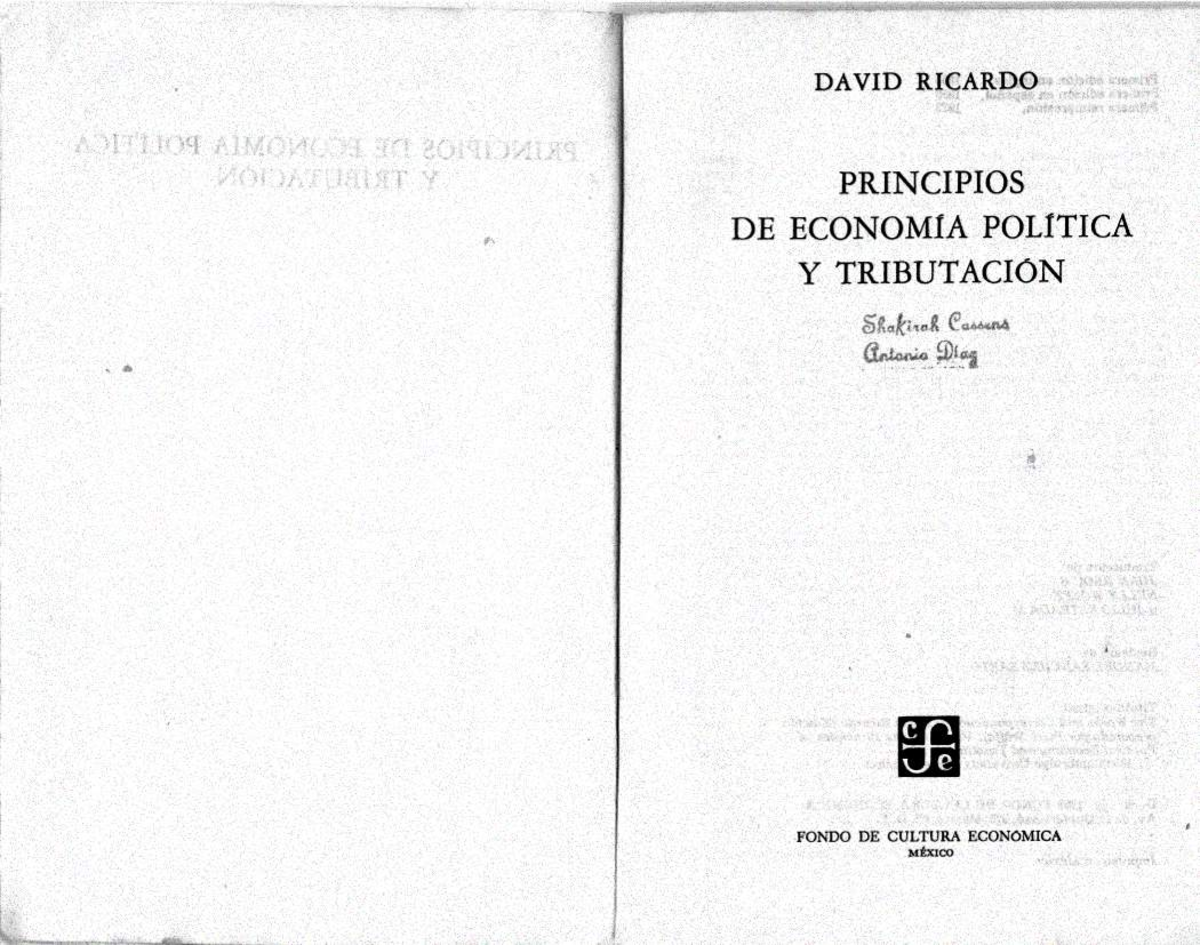 2. Ricardo - Principios de economía política y tributación, Preámbulo