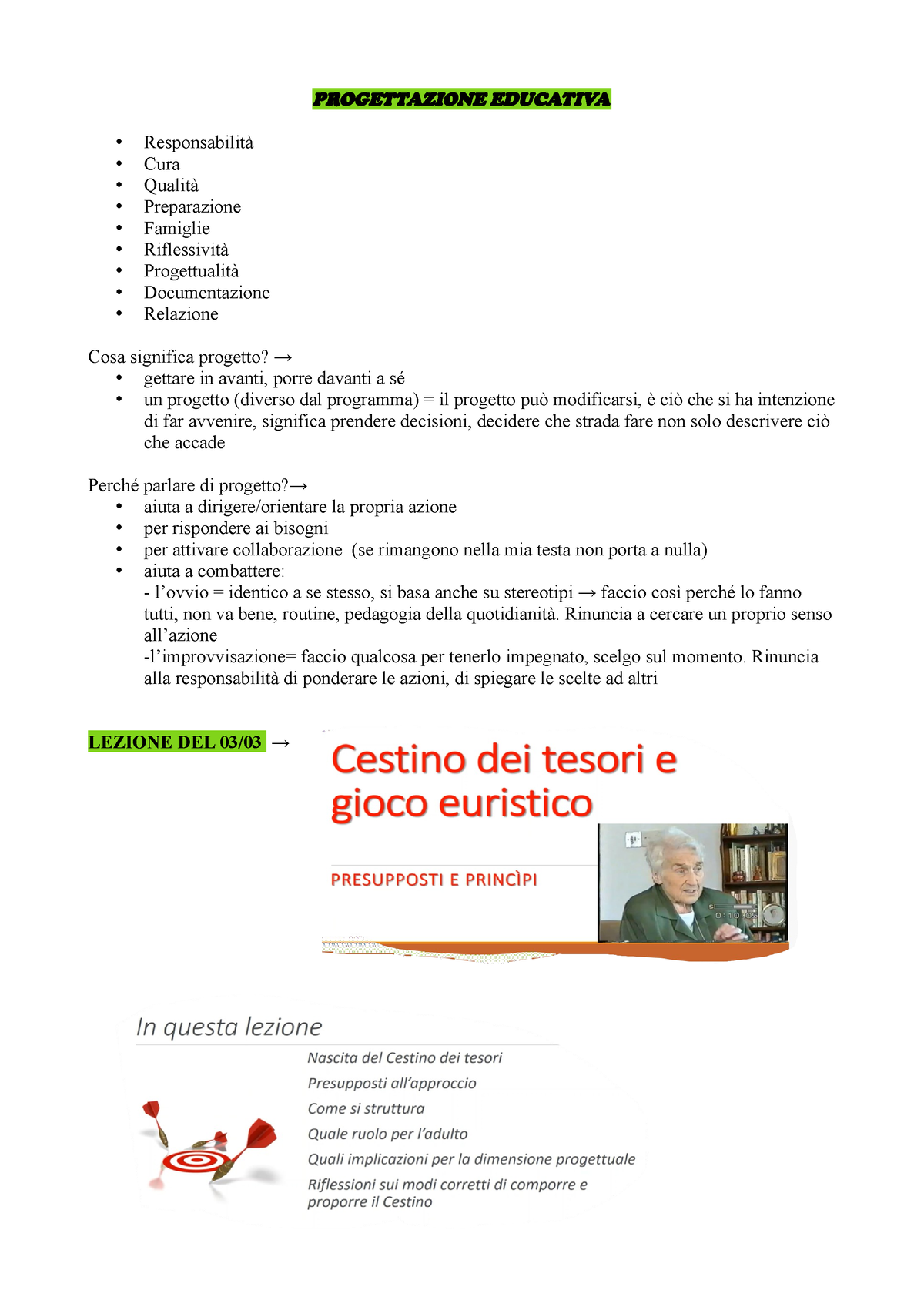 Progettazione Educativa - Appunti - PROGETTAZIONE EDUCATIVA ...