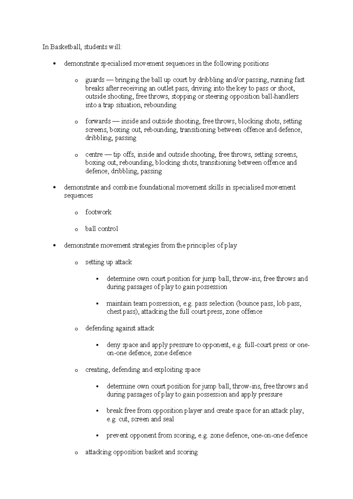 Basketball - pass selection (bounce pass, lob pass, chest pass ...