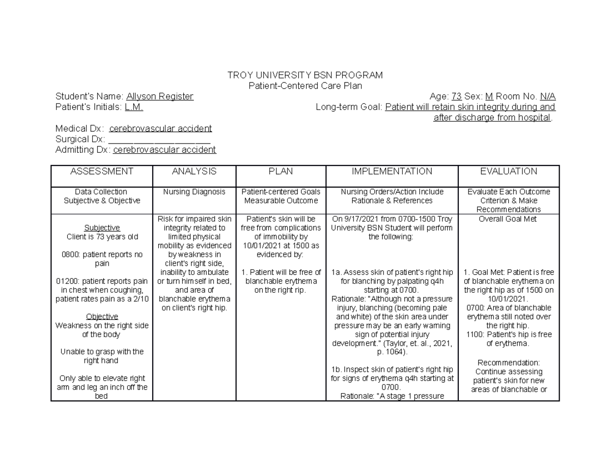 nursing diagnosis impaired physical mobility related to