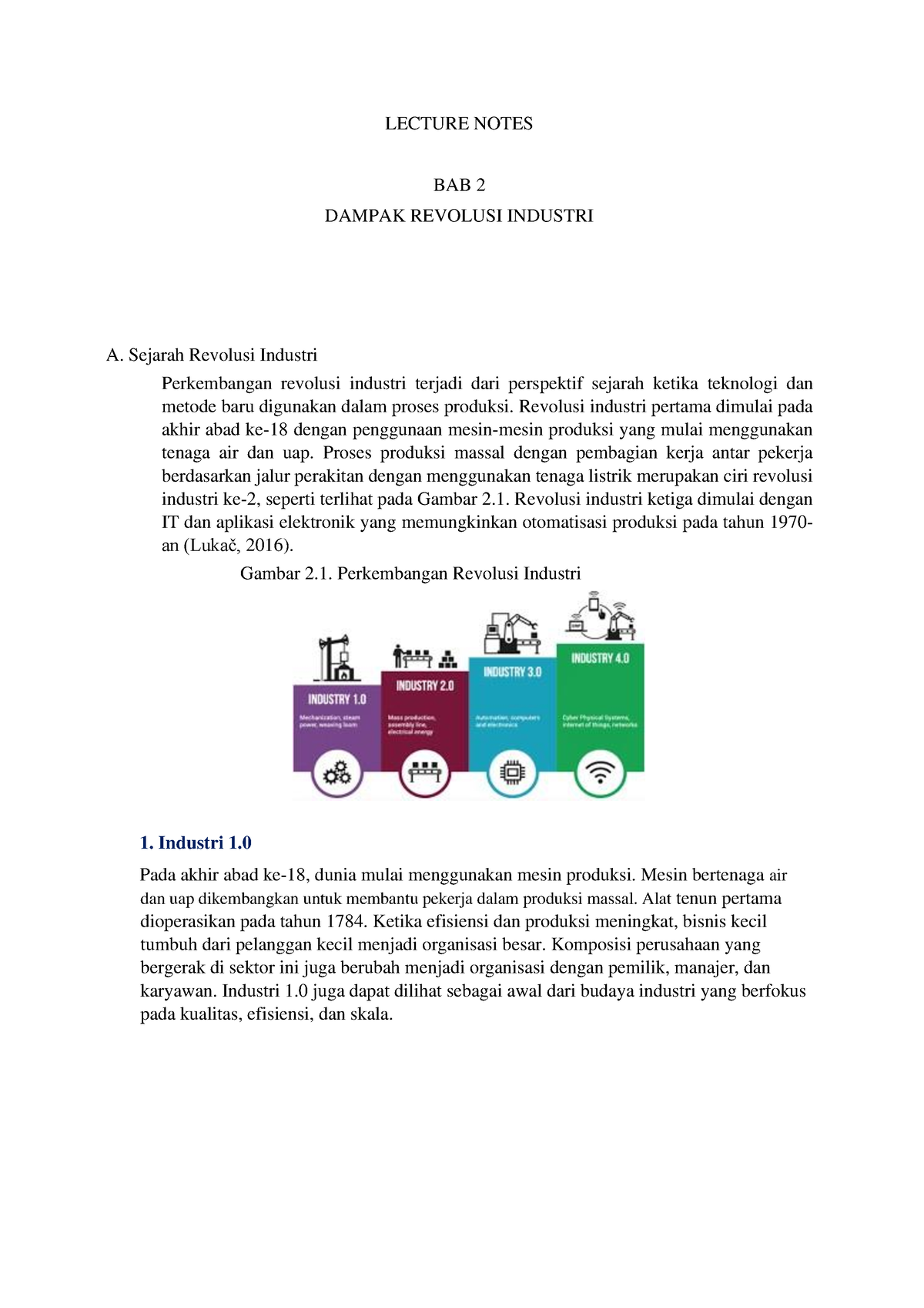 Sejarah Revolusi Industri - LECTURE NOTES BAB 2 DAMPAK REVOLUSI ...