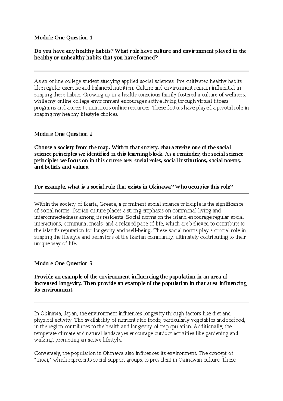 Apss 1-1 - Project - Module One Question 1 Do you have any healthy ...
