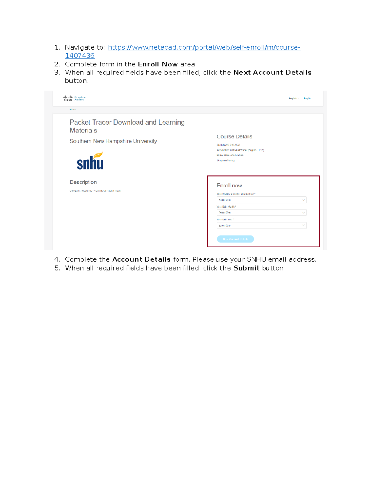 Net Academy Packet Tracer Instructions Aug 2022 - Navigate to: - Studocu