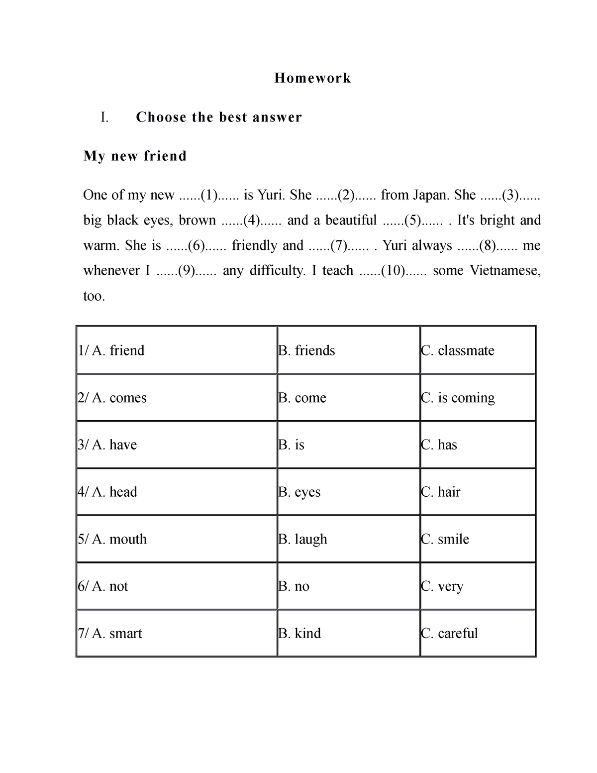 homework week 4