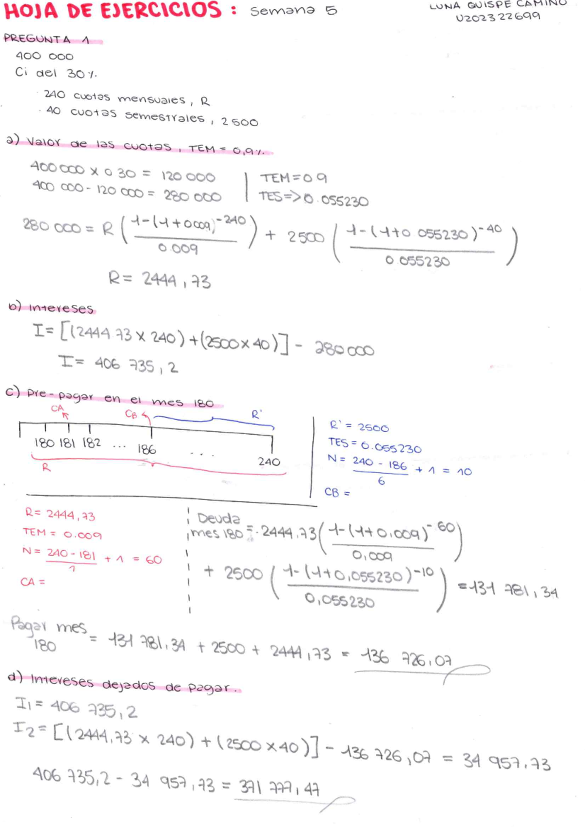 S5 - Hoja De Ejercicios - Matemática Financiera - Studocu