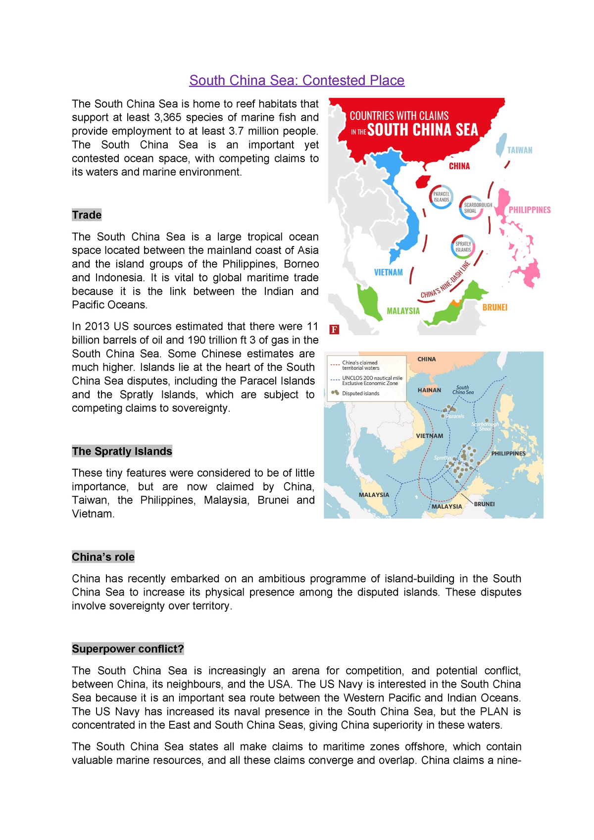 case study of south china sea