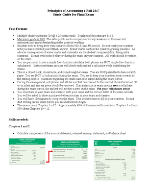 Sgf - Summary Prin Of Acct I - Principles Of Accounting 1 (ACCT 2101 ...