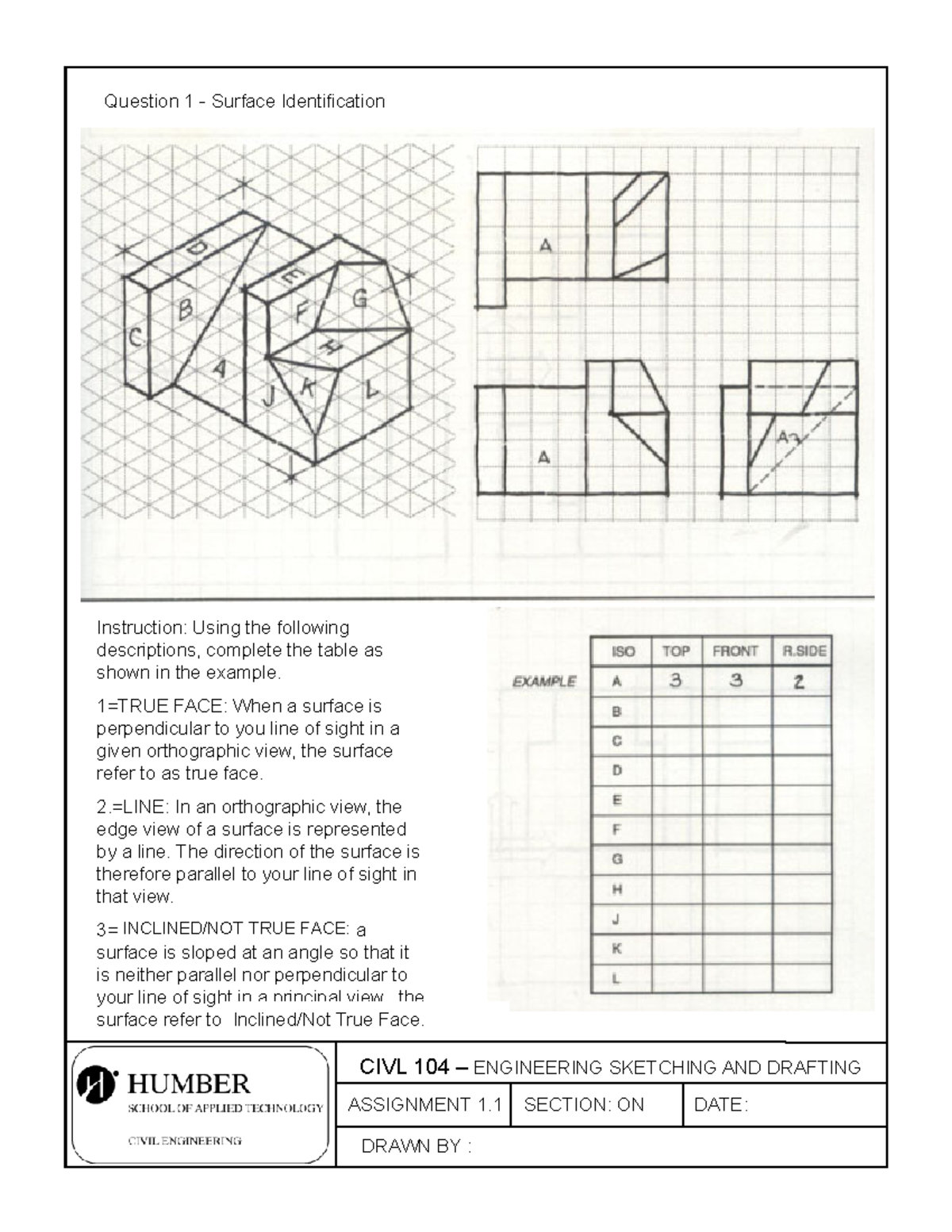 Exercise 01 - Excercise - CIVL 104 – ENGINEERING SKETCHING AND DRAFTING ...