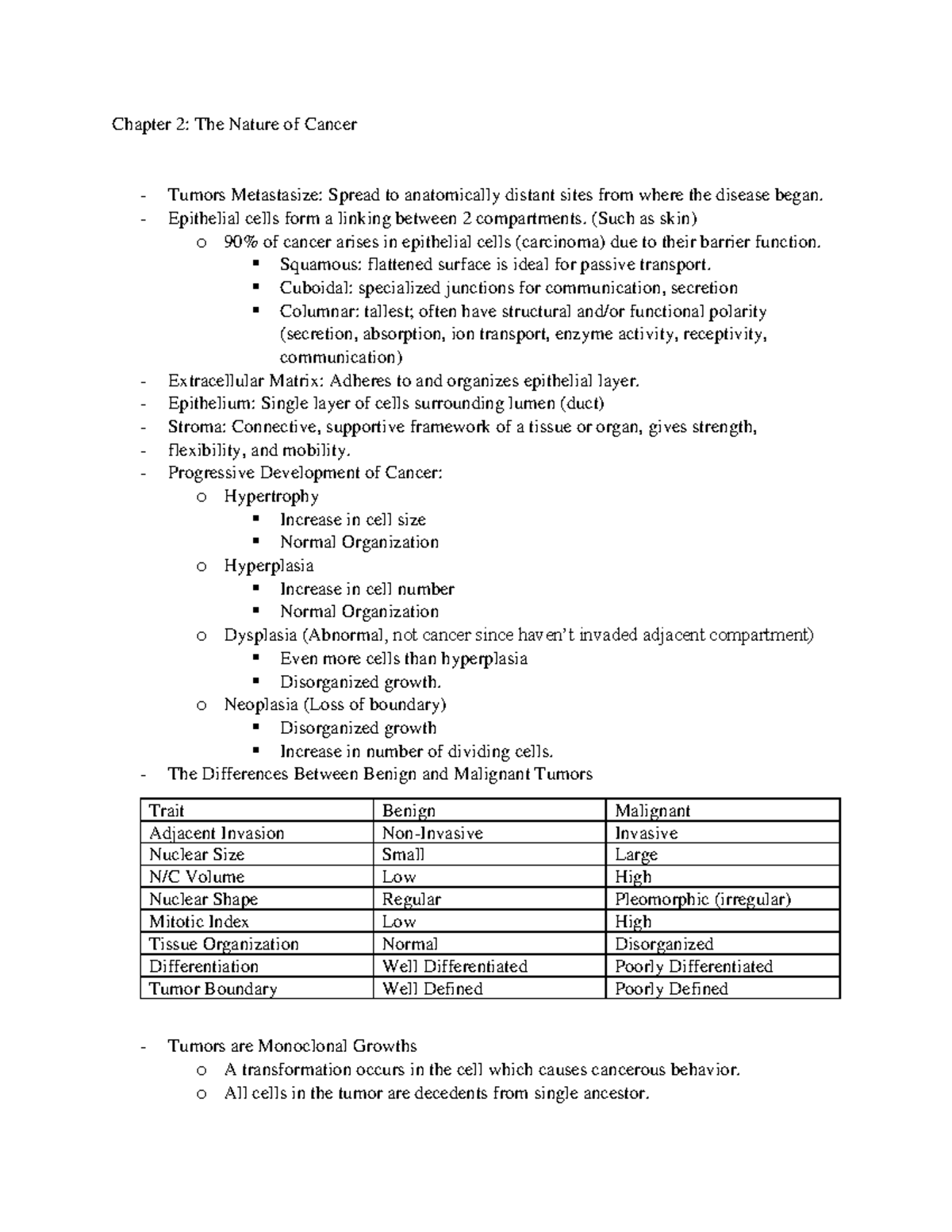 bio314-ch2-4-overview-of-cancer-w-erster-chapter-2-the-nature-of