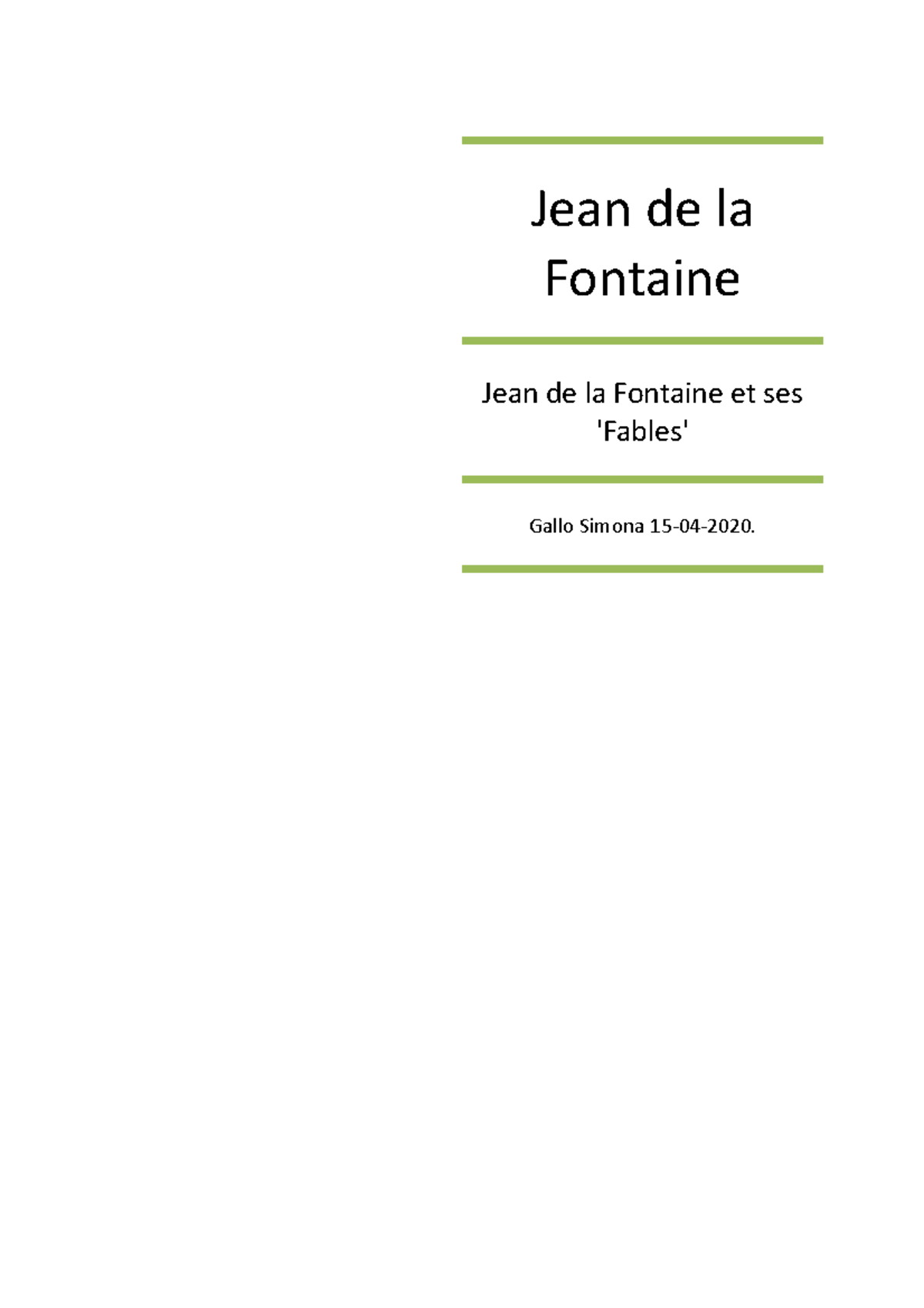 dissertation jean de la fontaine