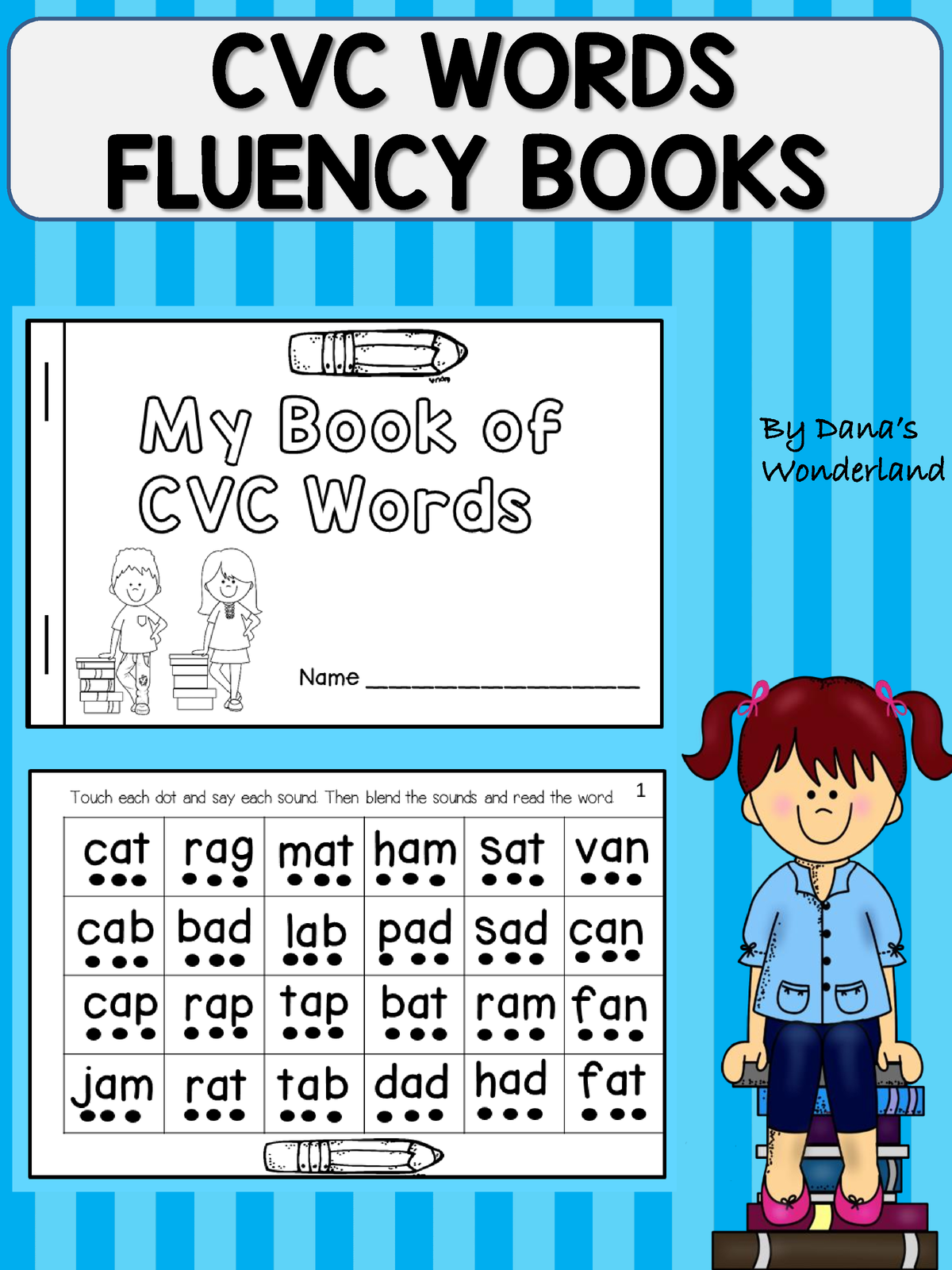 01 - Cvc Words Reading Fluency Books - Cvc Words Fluency Books By Dana 