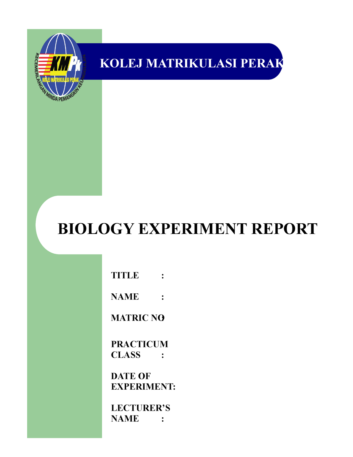 assignment biology matrikulasi