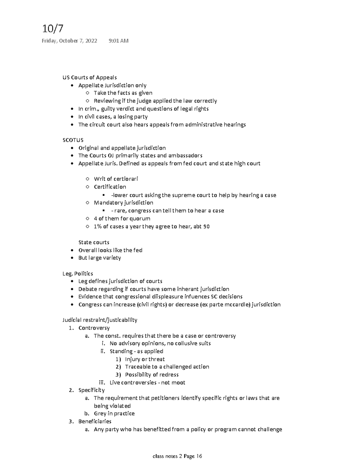 PSC215 split lecture notes 16-17 - US Courts of Appeals Appellate ...